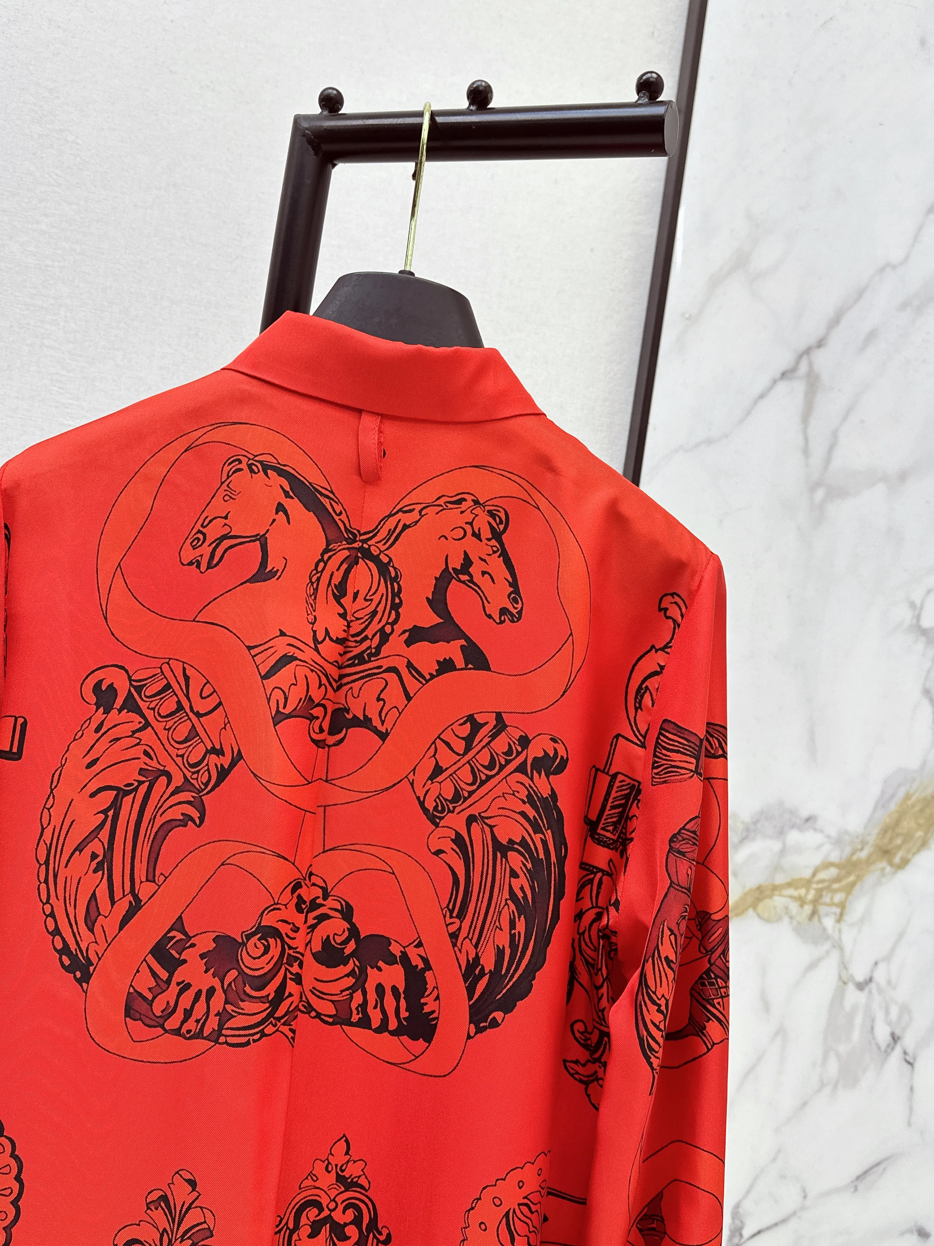 Herm 26ss print silk shirts