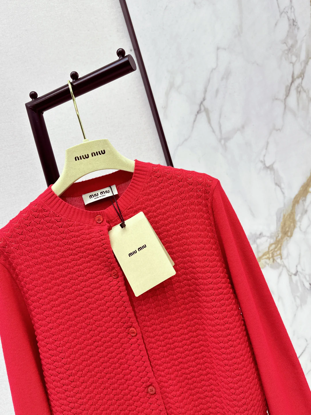 Miu 26ss knitted cardigan