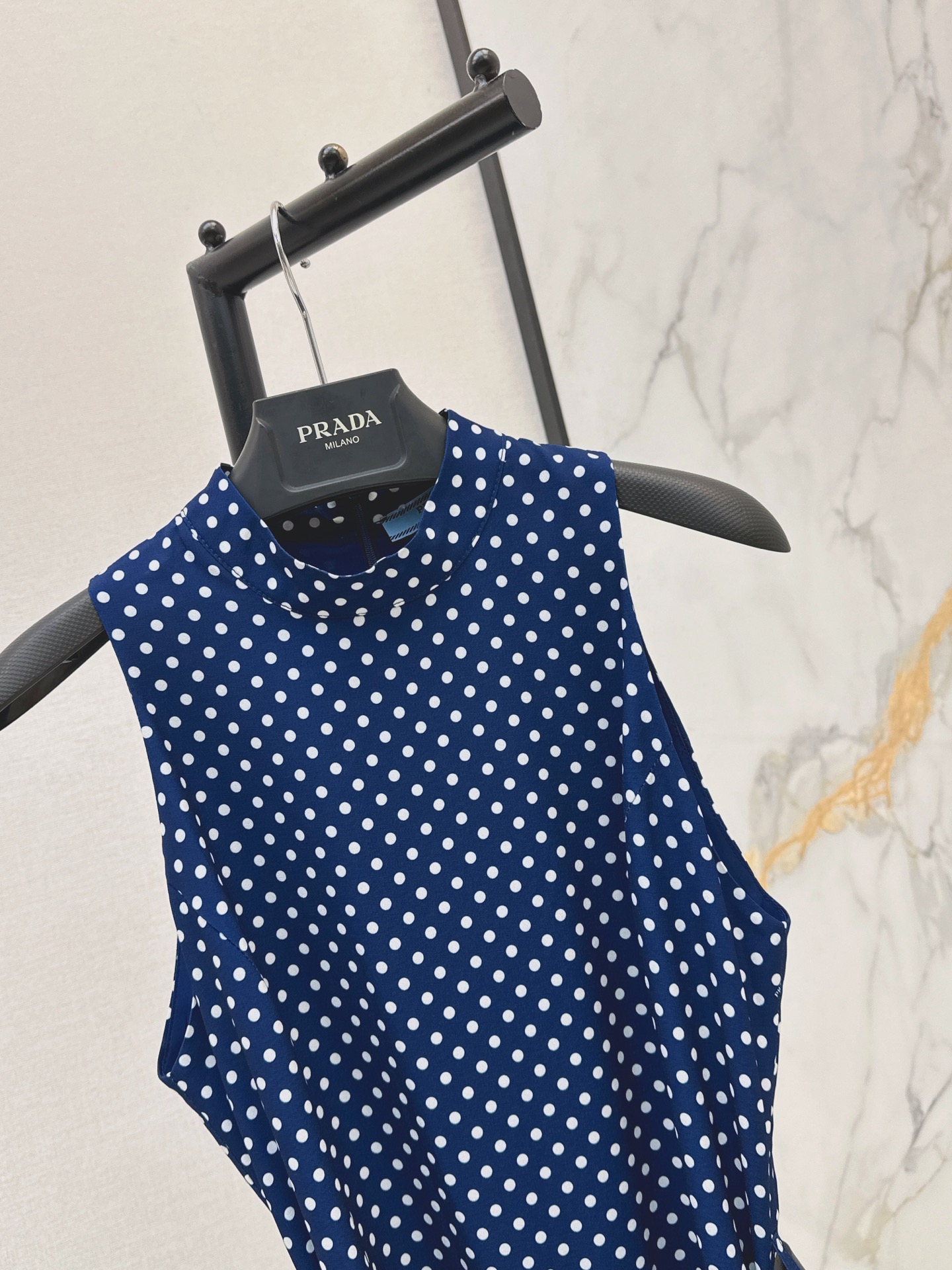 Pra 26ss polk dot sleeveless dress