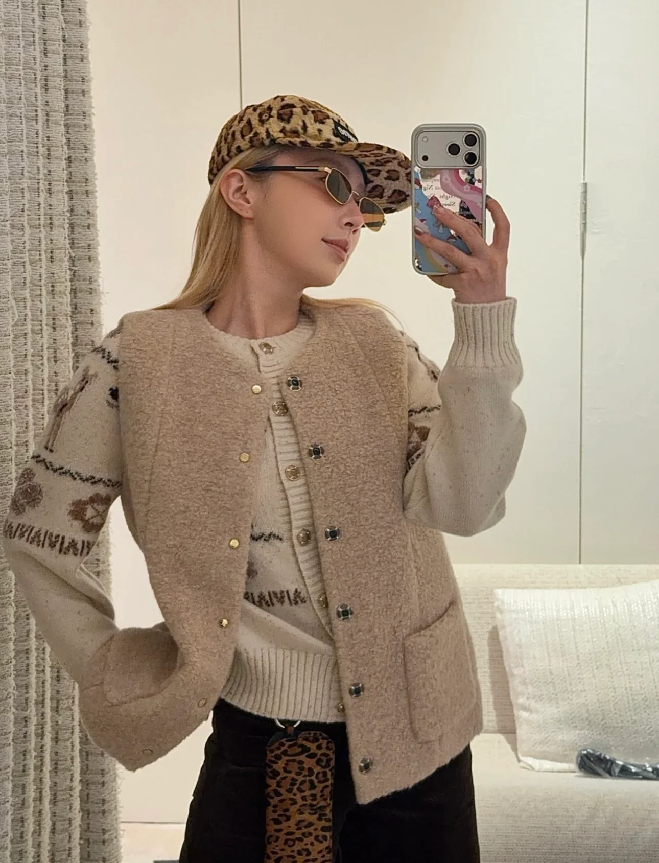 Chan 25fw woolen vest waistcoats