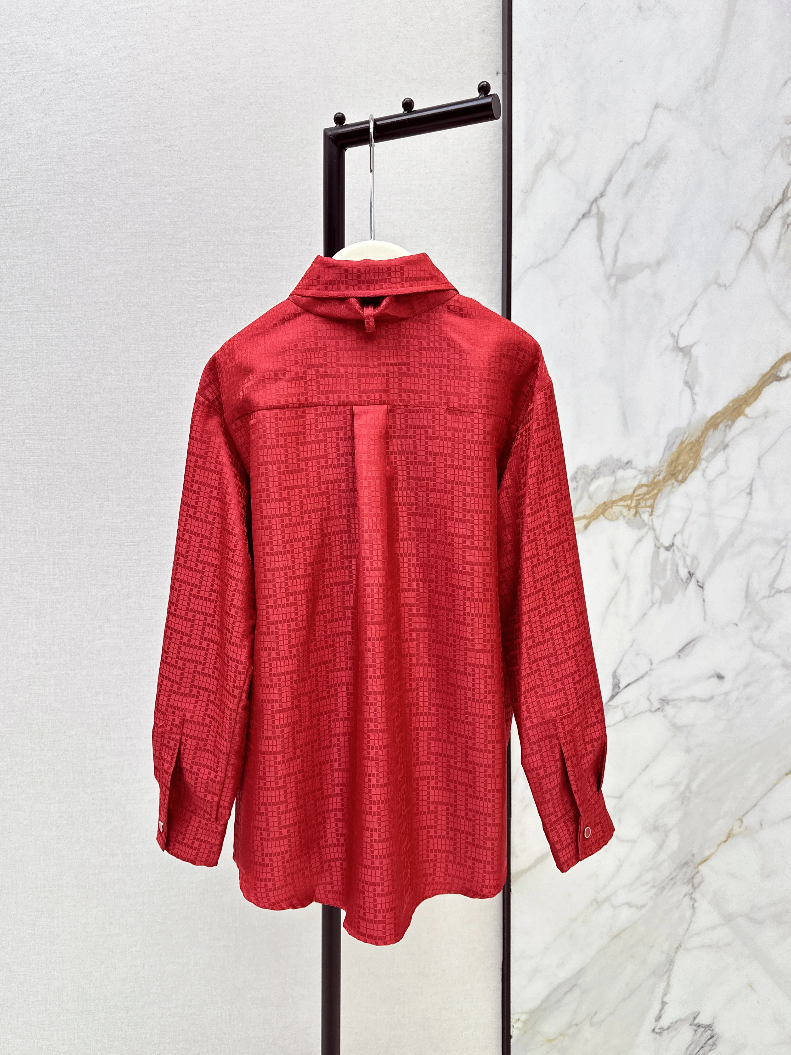 Herm 26ss jacquard -neck shirts