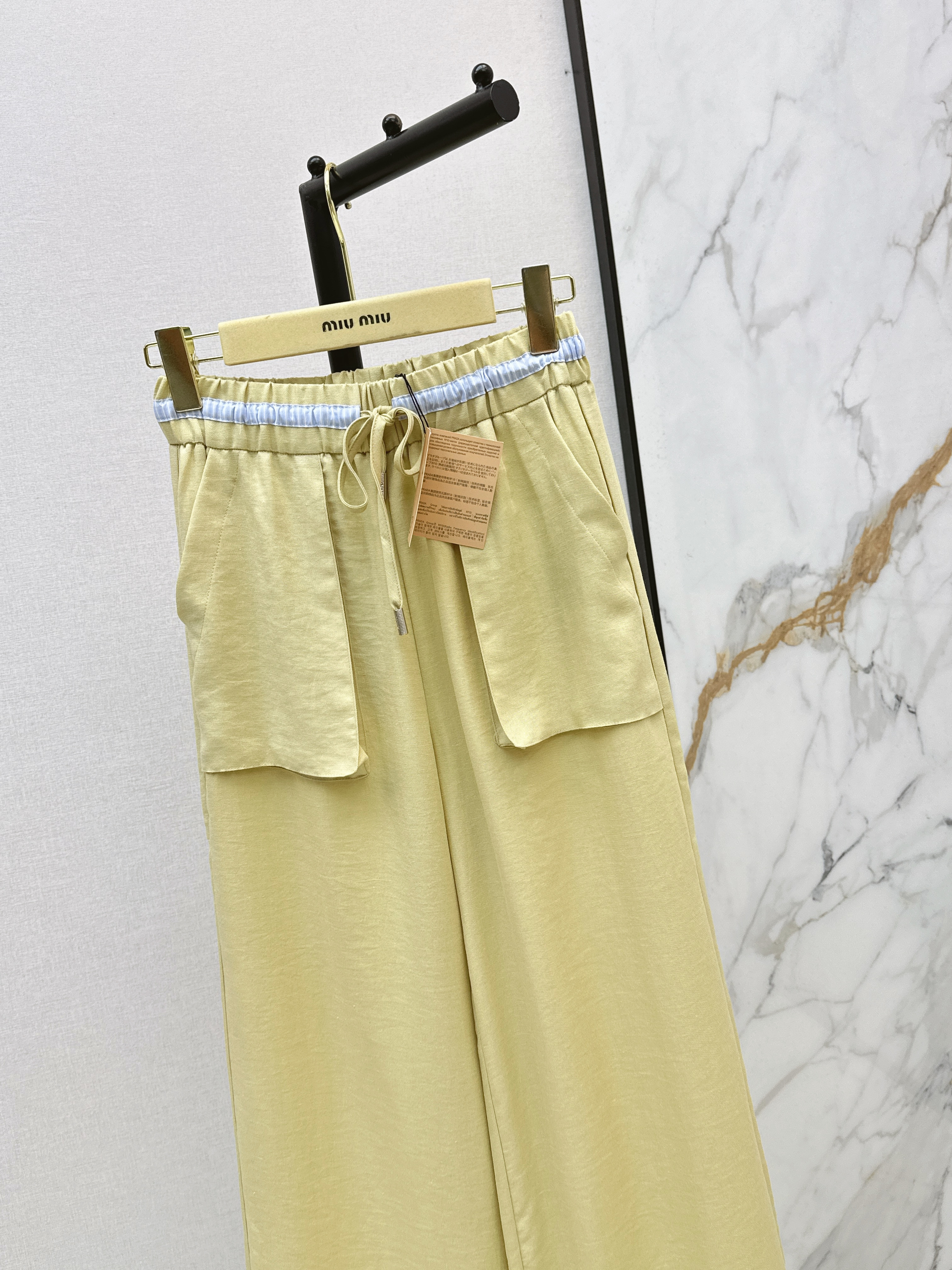 Miu 26ss straight-leg pants