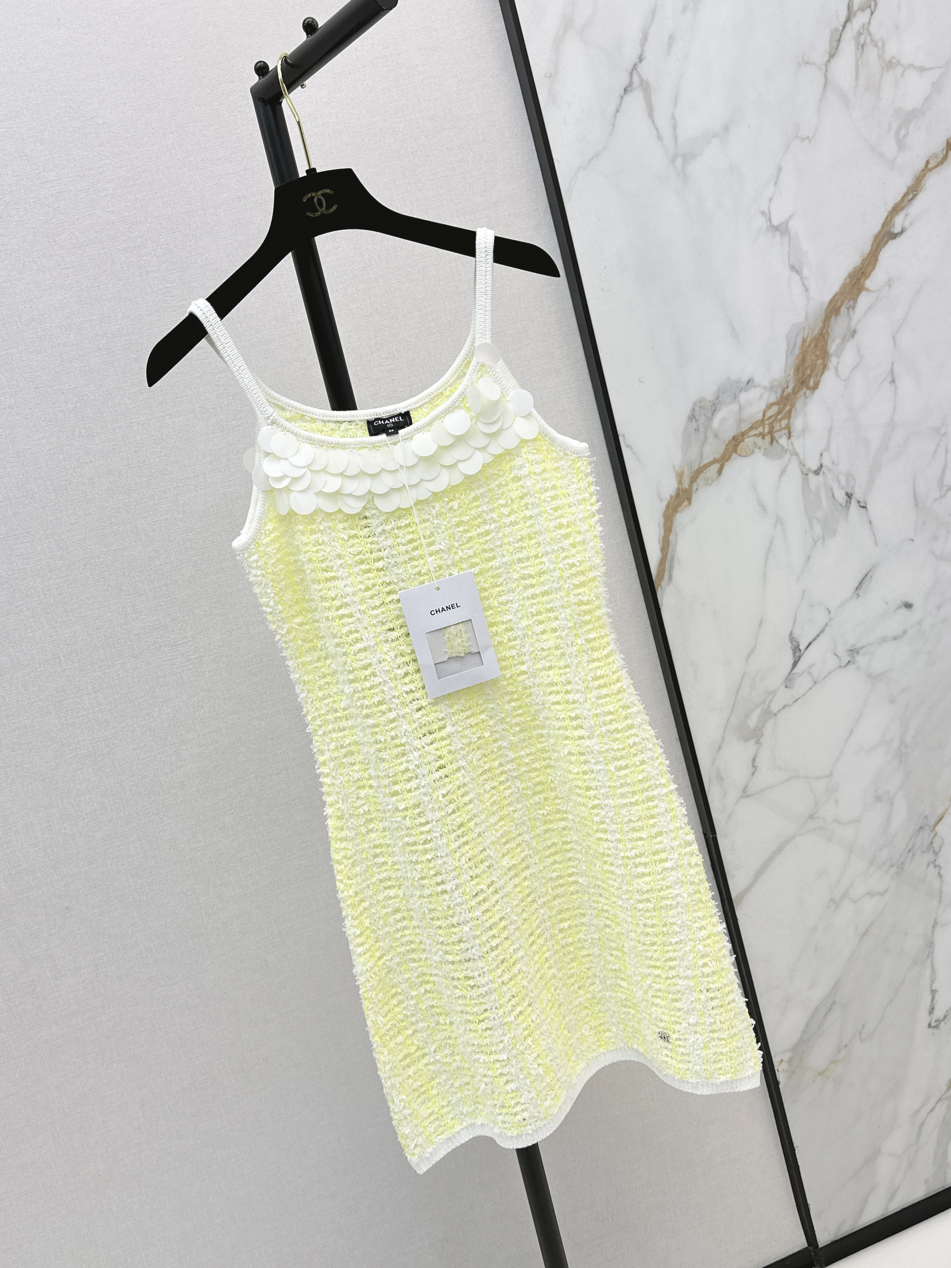 Chan 26ss knit slip dress