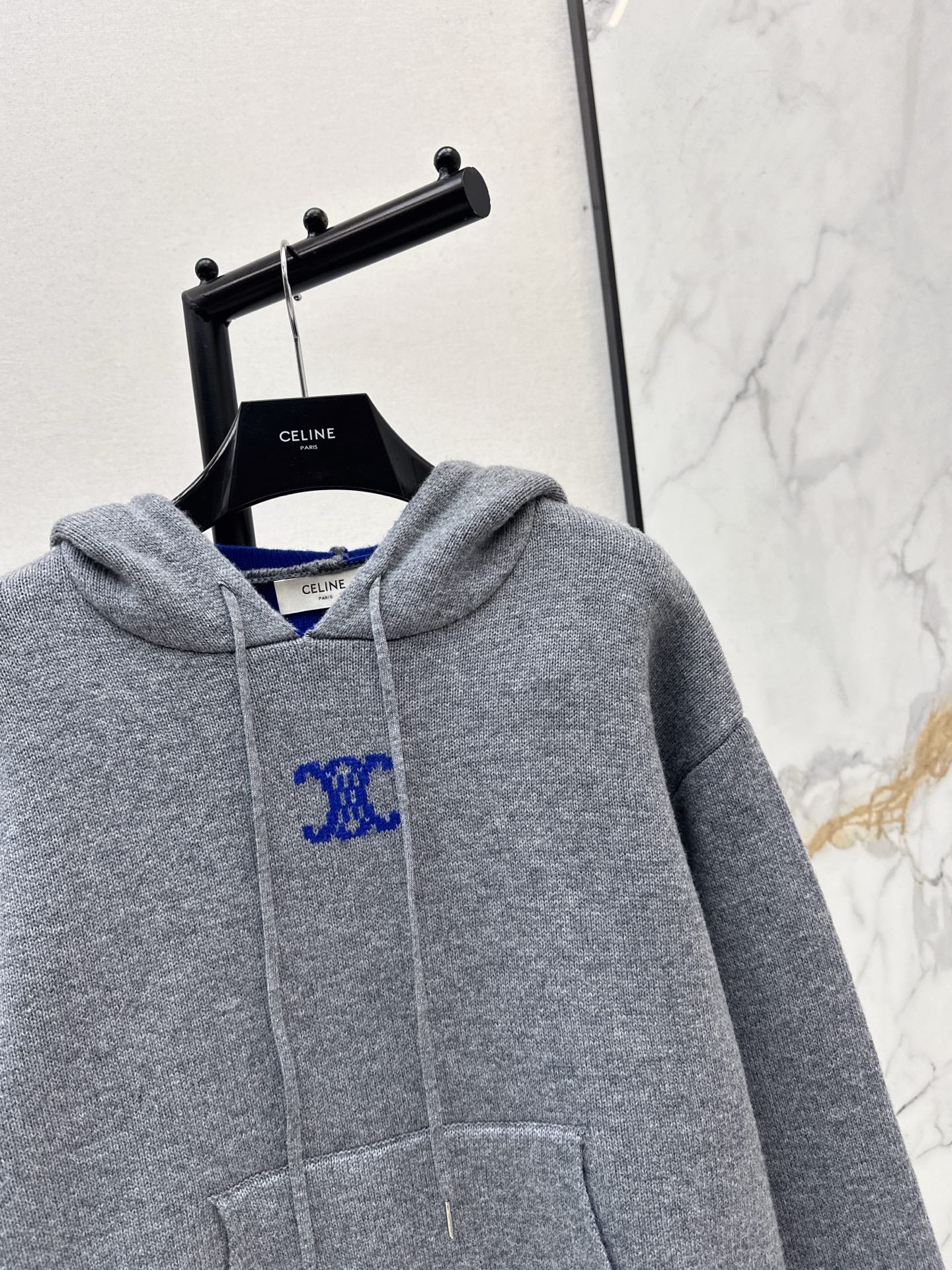 Celi 26ss hooded jacquard sweater