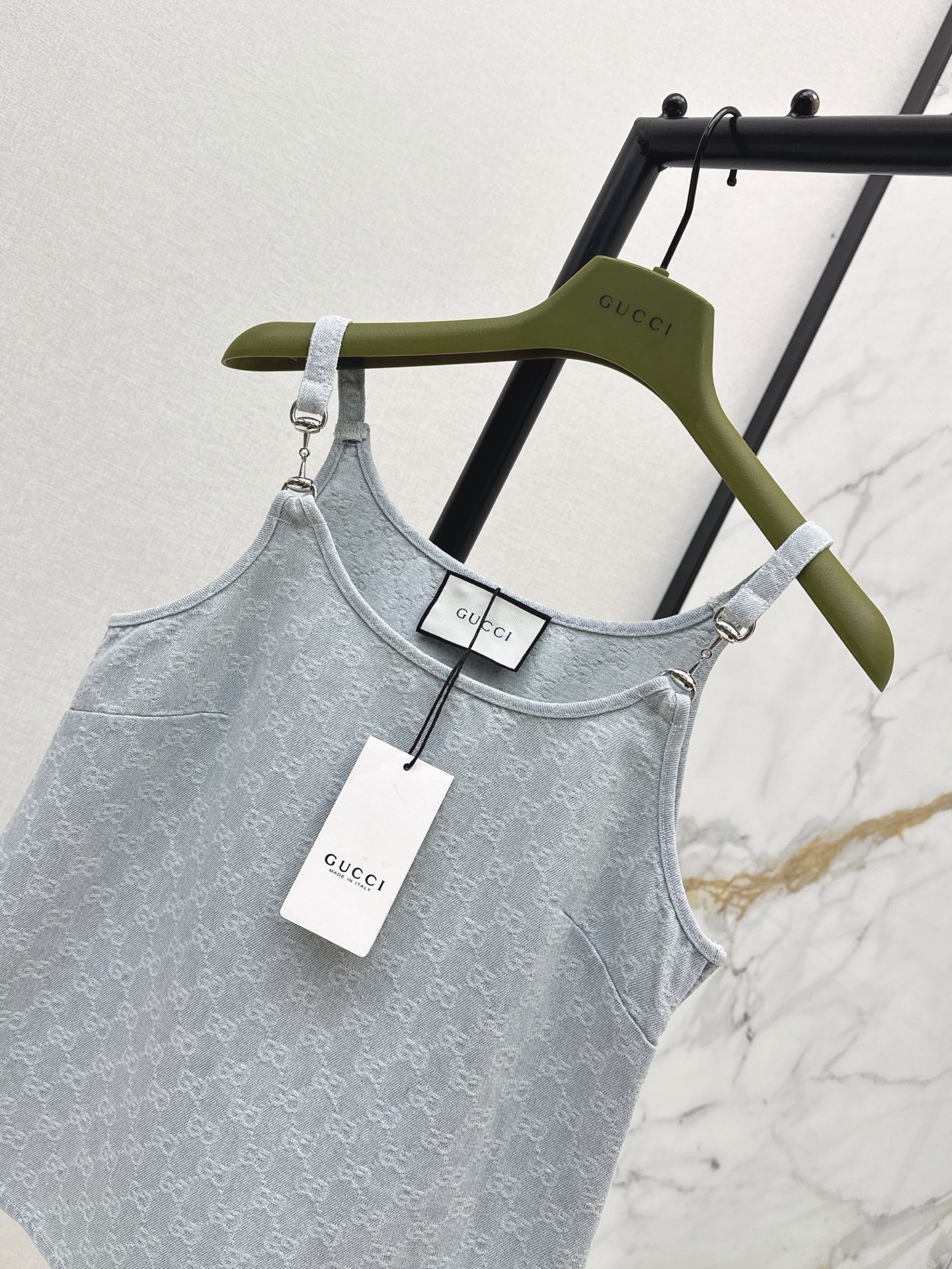 Guc 26ss jacquard denim camisole