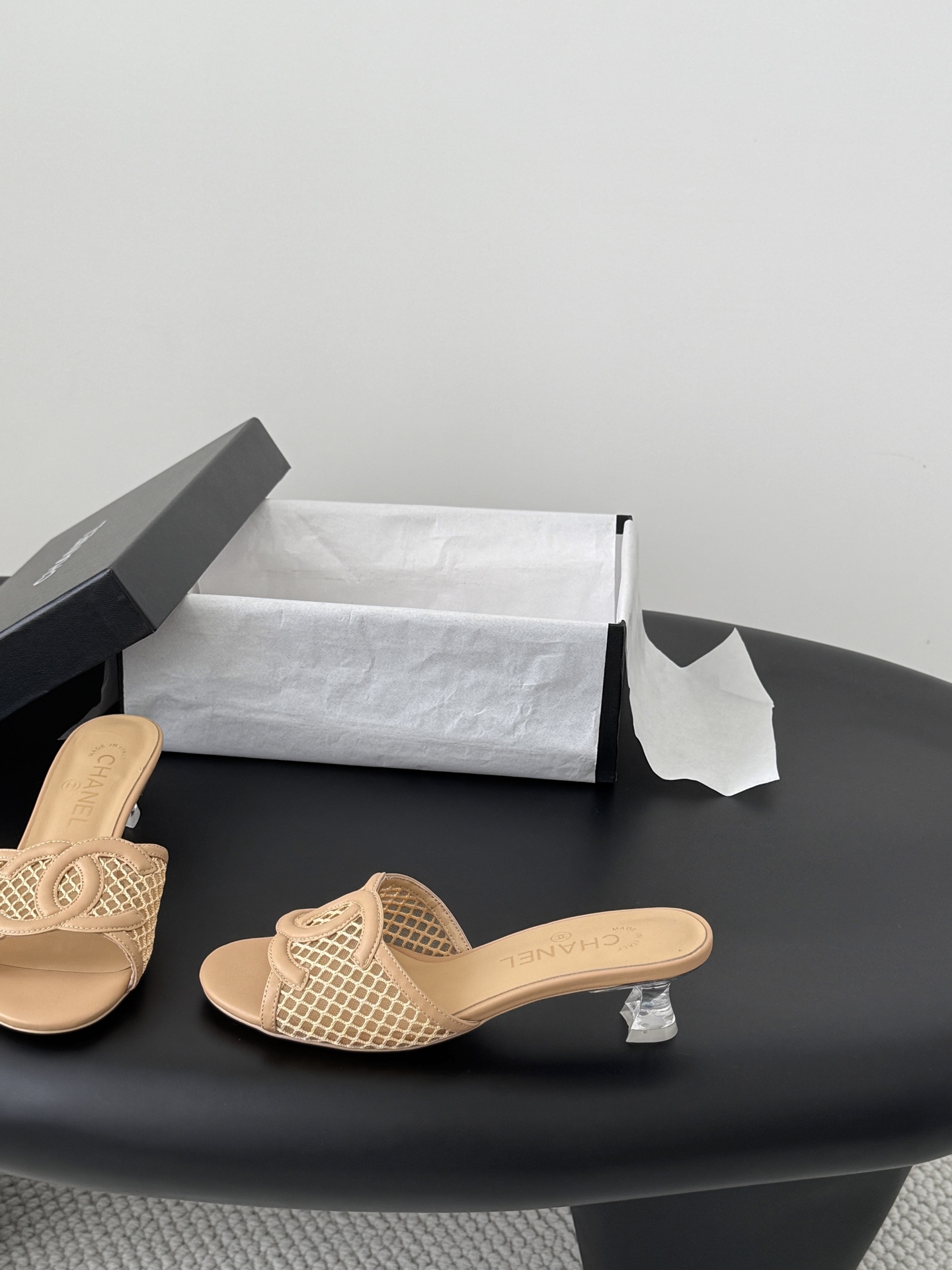 Chan 26P mesh mule sandals