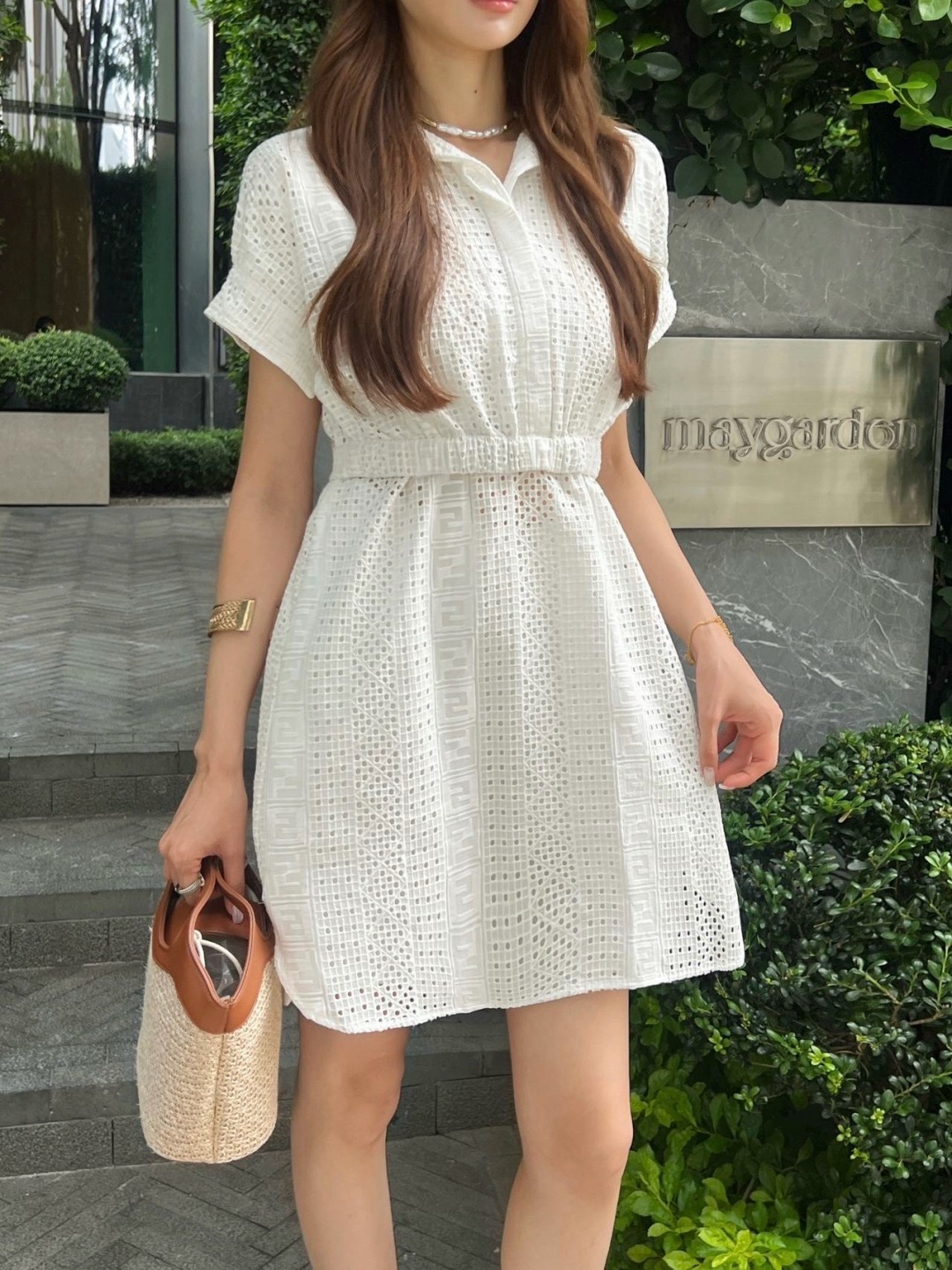 Fen 26ss hollow dress