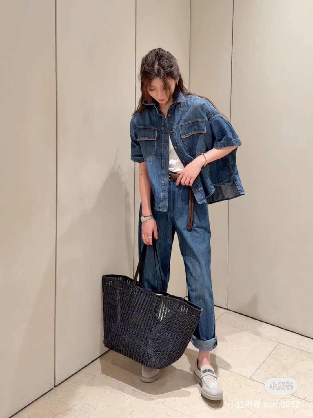 Brun 26ss denim suit