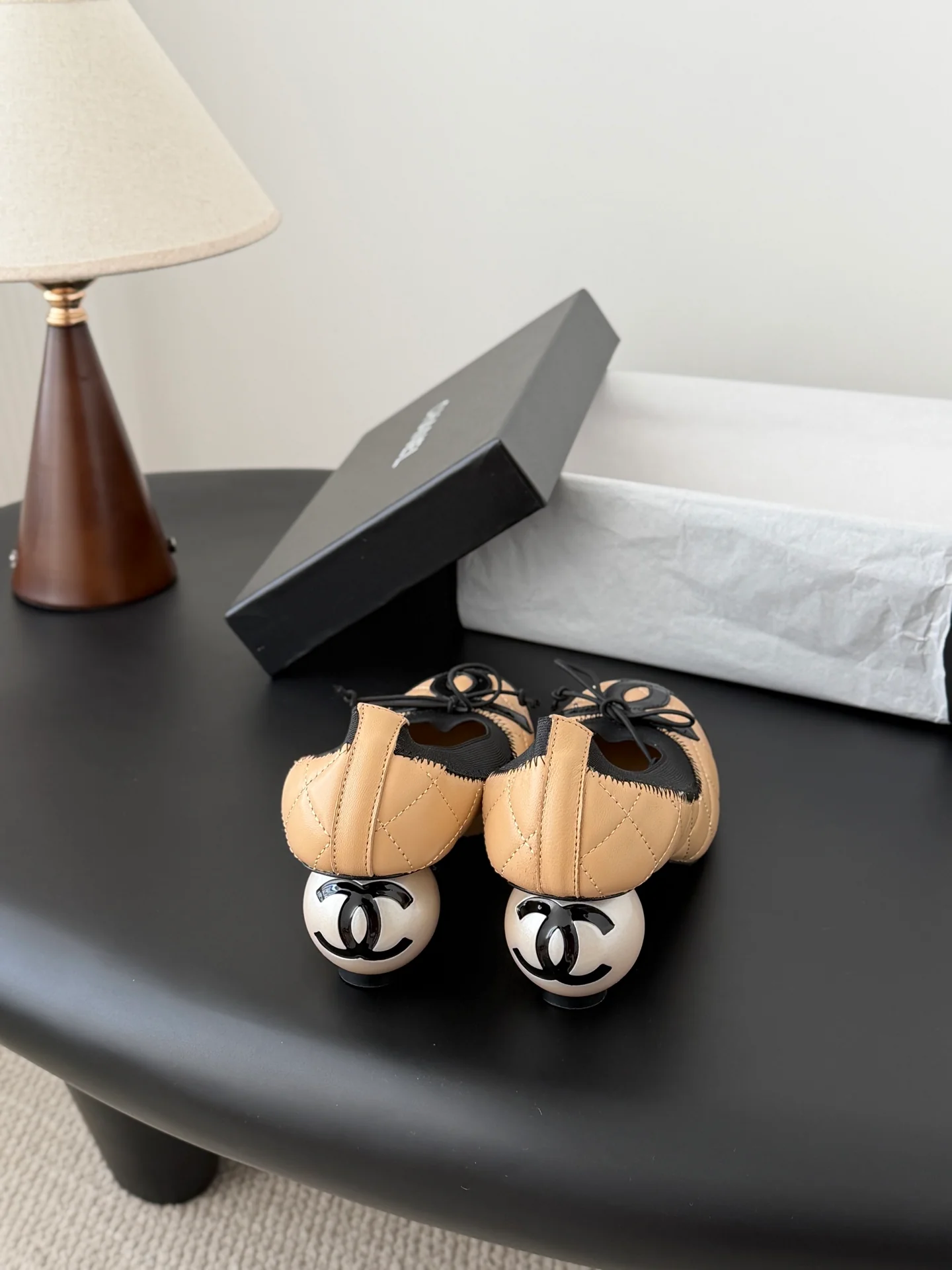 Chan 25k chunky heel ballerina shoes