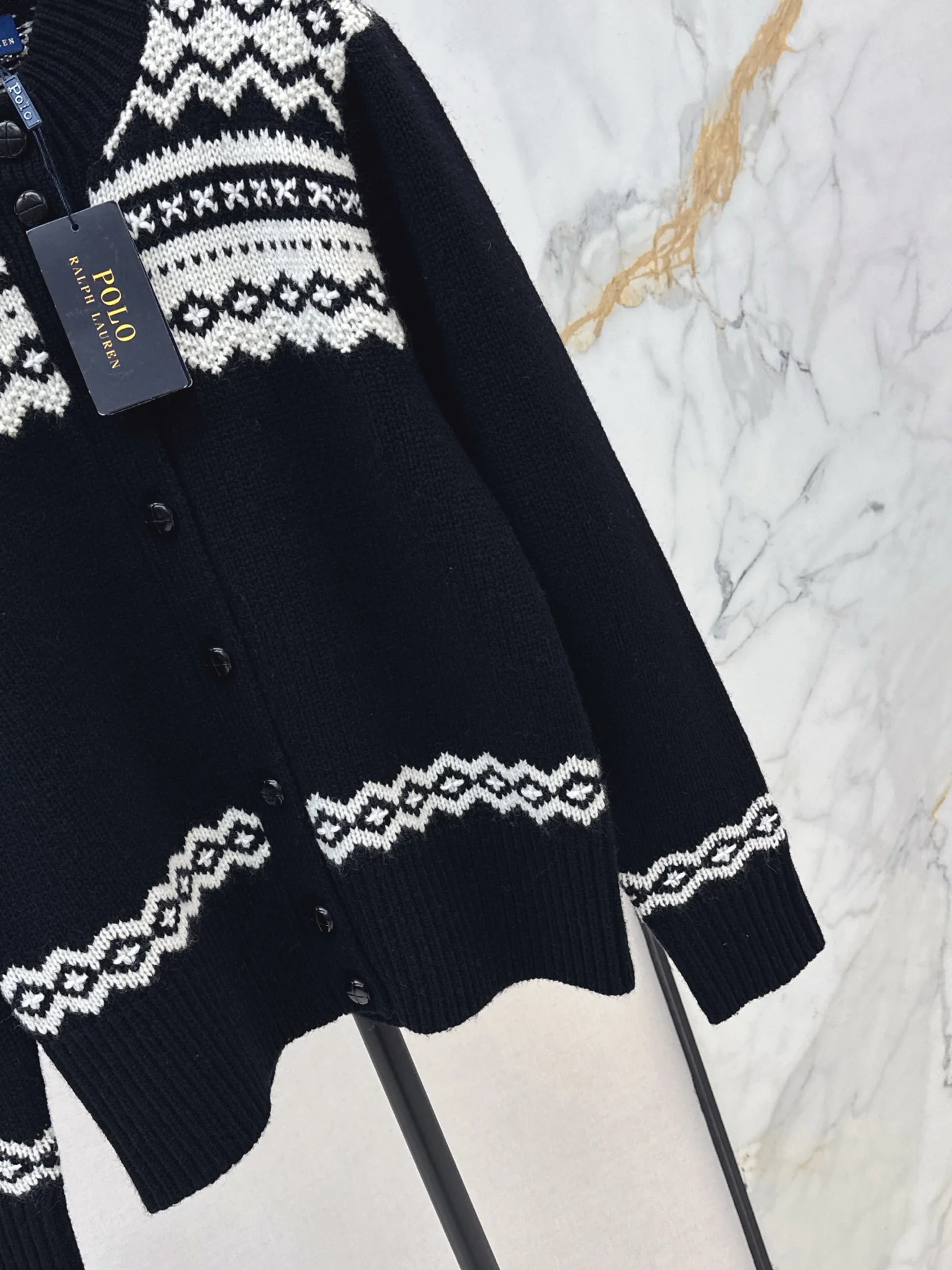 Ralp 26ss fair isle knit cardigan
