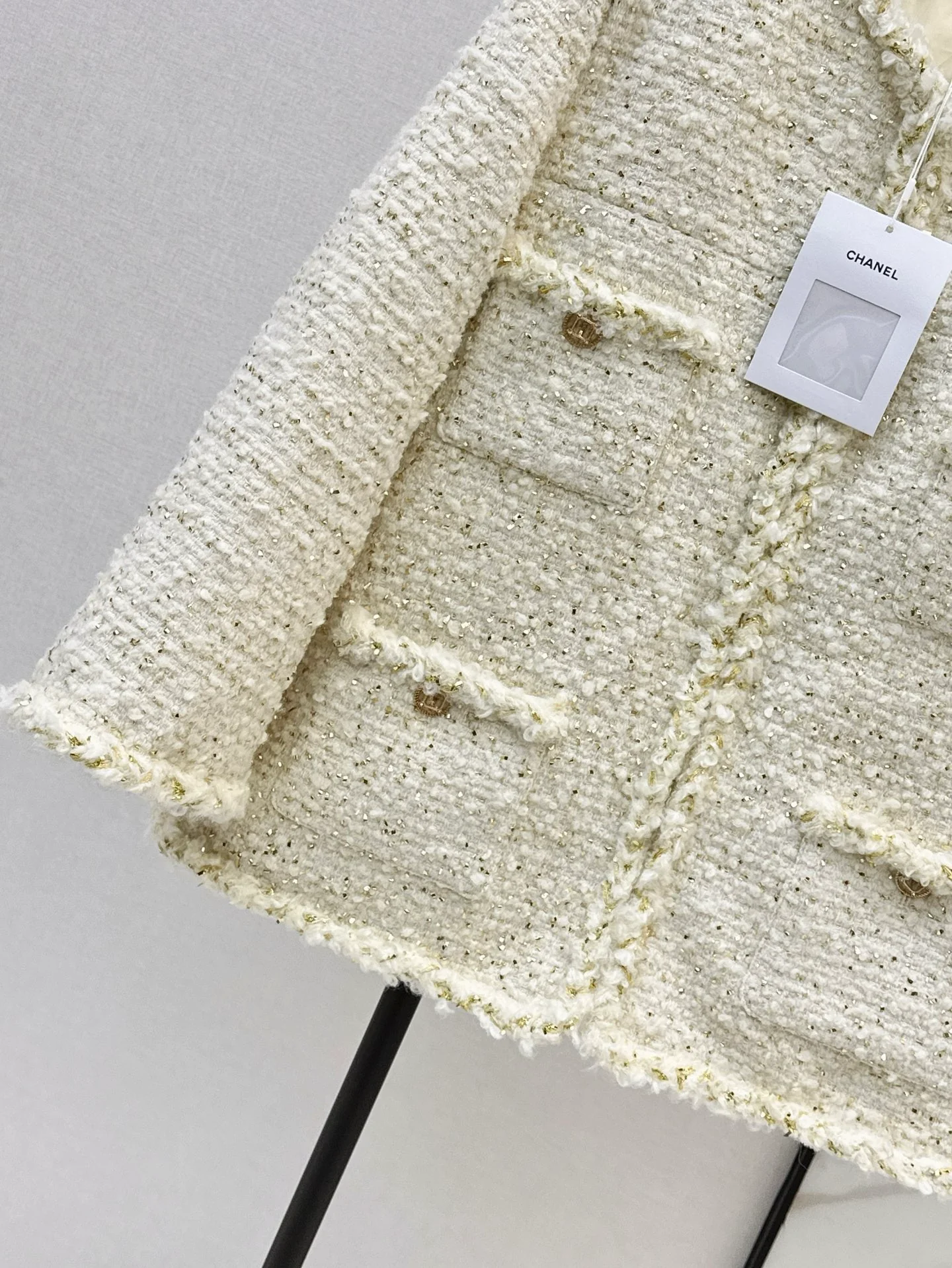 Chan 26ss woven tweed down jacket