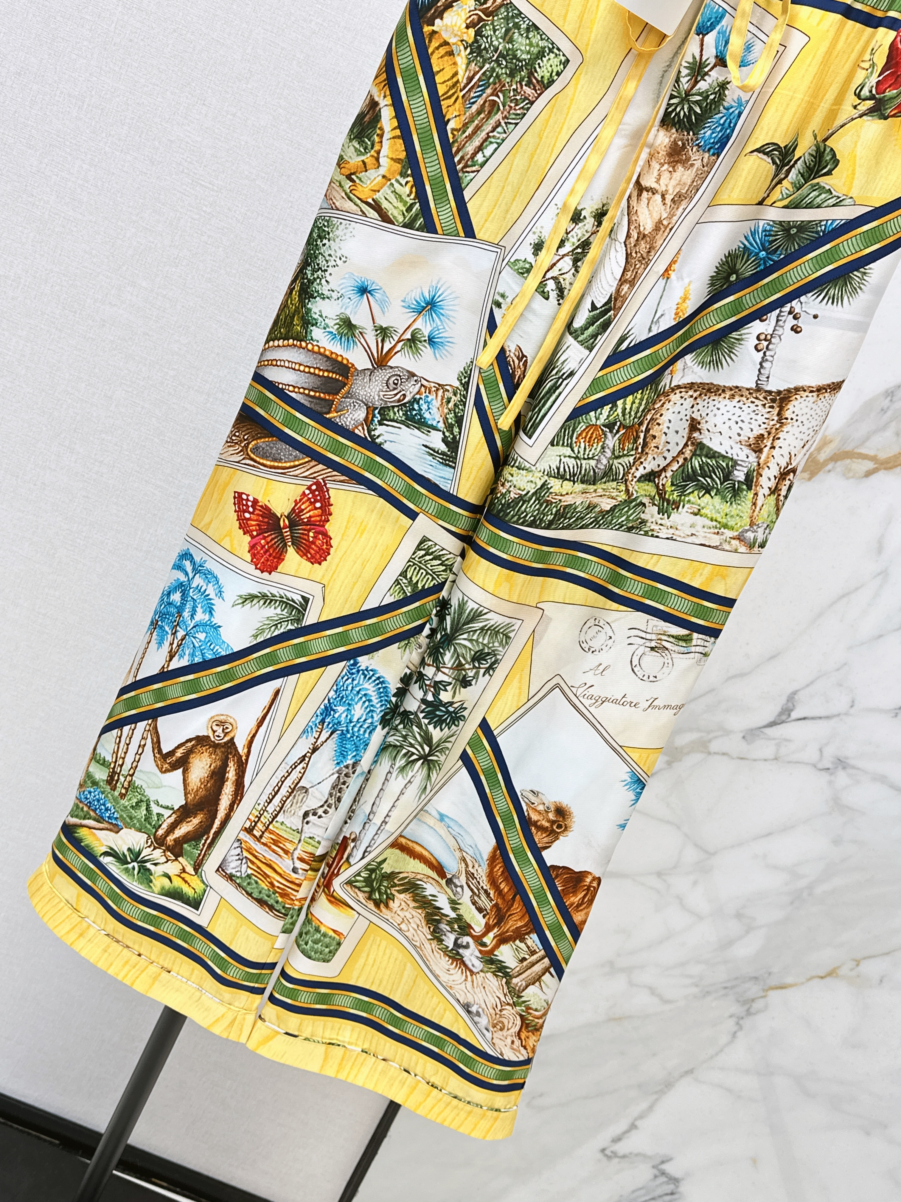 Guc 26ss silk print pants