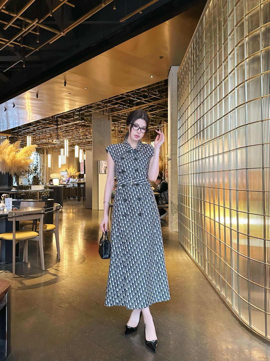 CD 26ss jacquard sleeveless dress