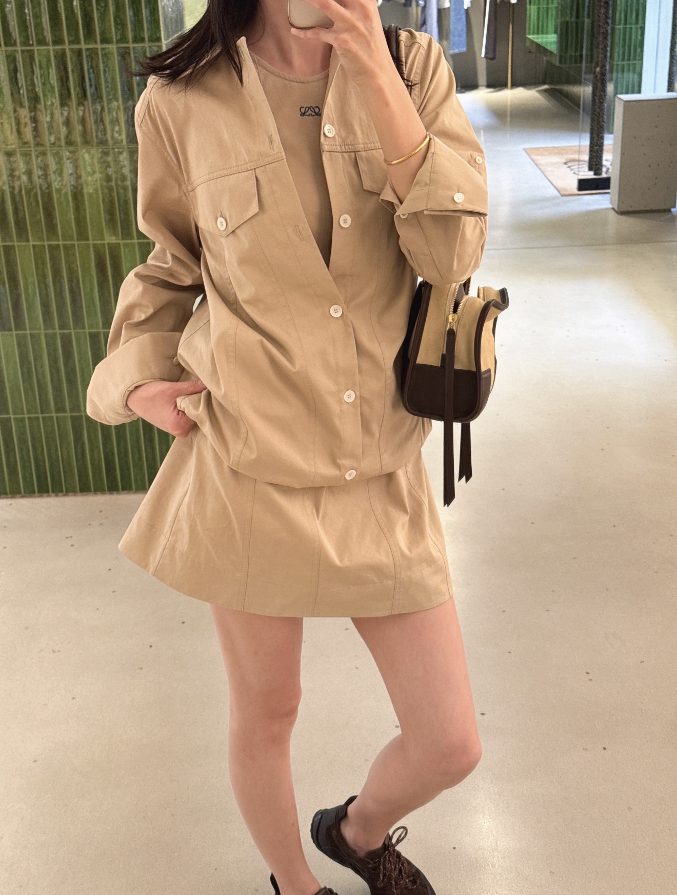 Loe 26ss 2in1 shirt dress