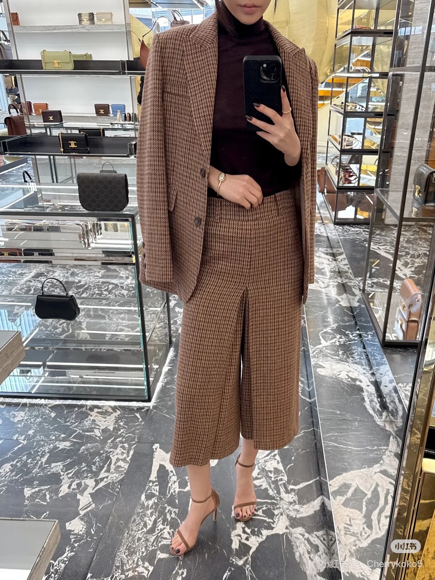 Celi 25fw check blazer