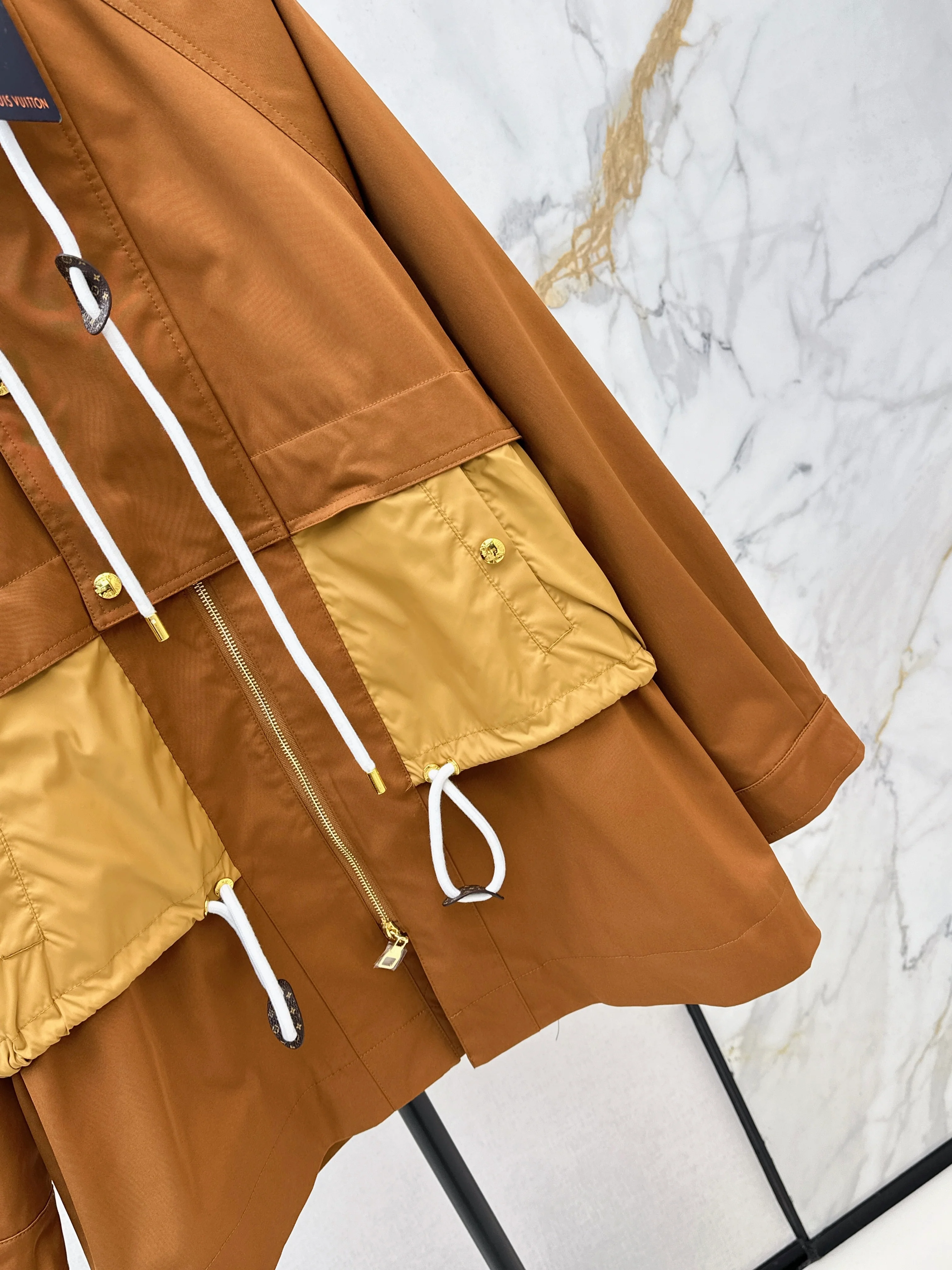Louis 26ss drawstring trench coats