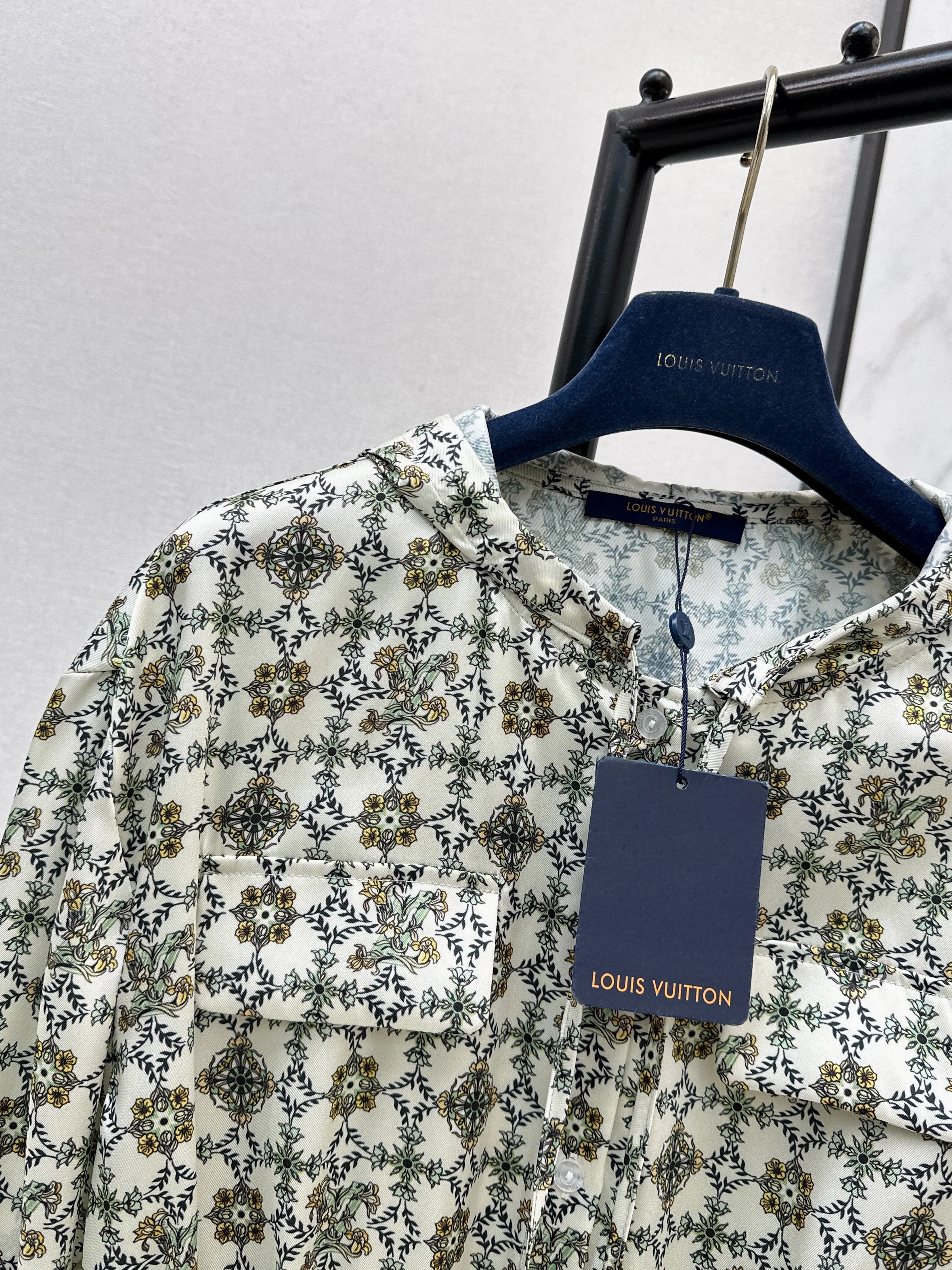 Louis 26ss print hooded dress