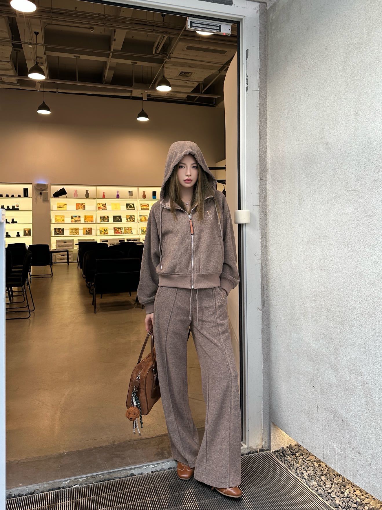 Loe 26ss outfit sets hooded jacket +pant