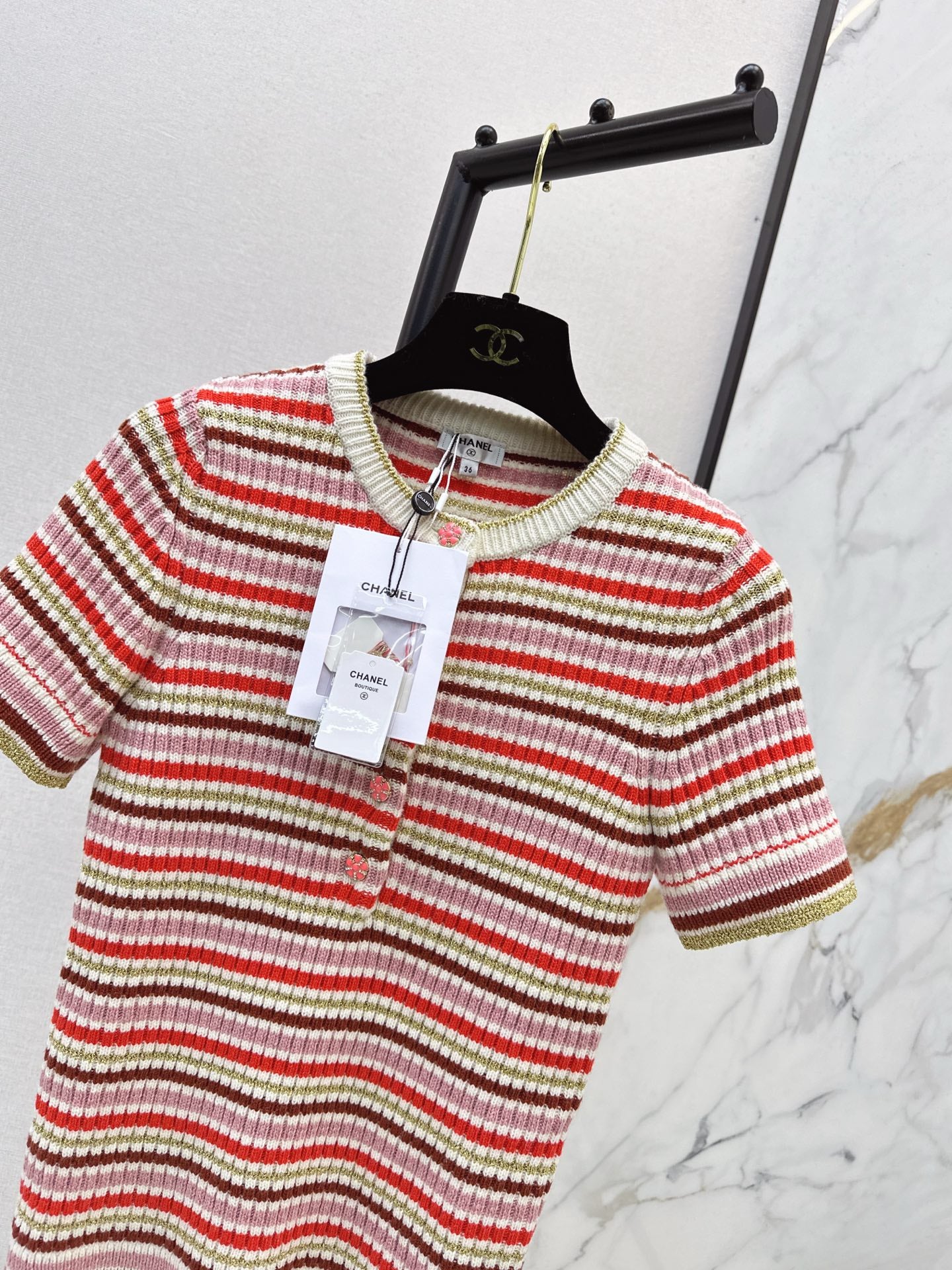 Chan 25fw stripe knit sweater