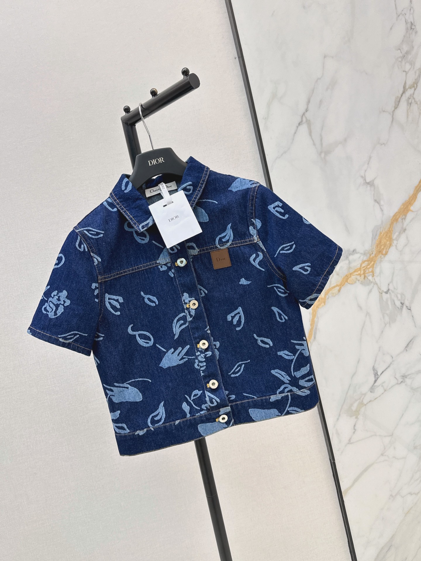 CD 26ss print denim shirt