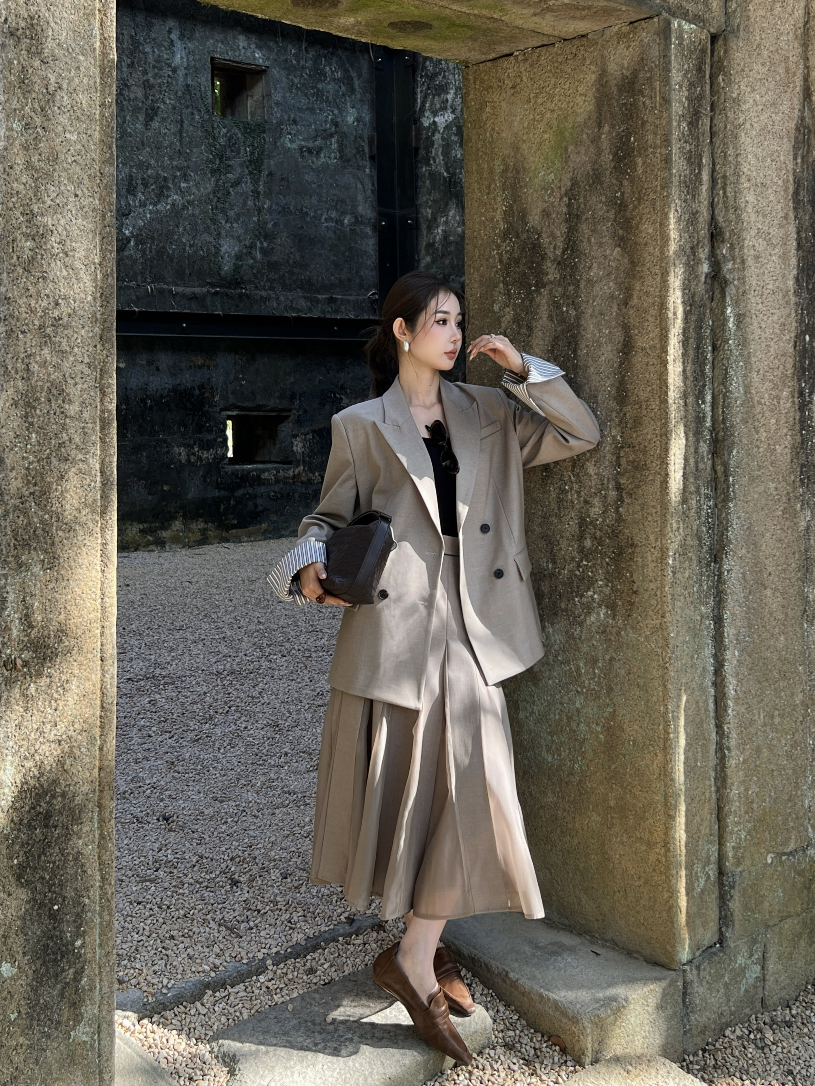 Brun 26ss pleated skirts