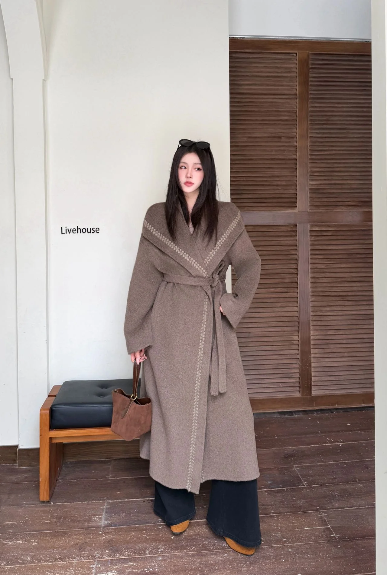 Herm 25fw woolen long overcoats