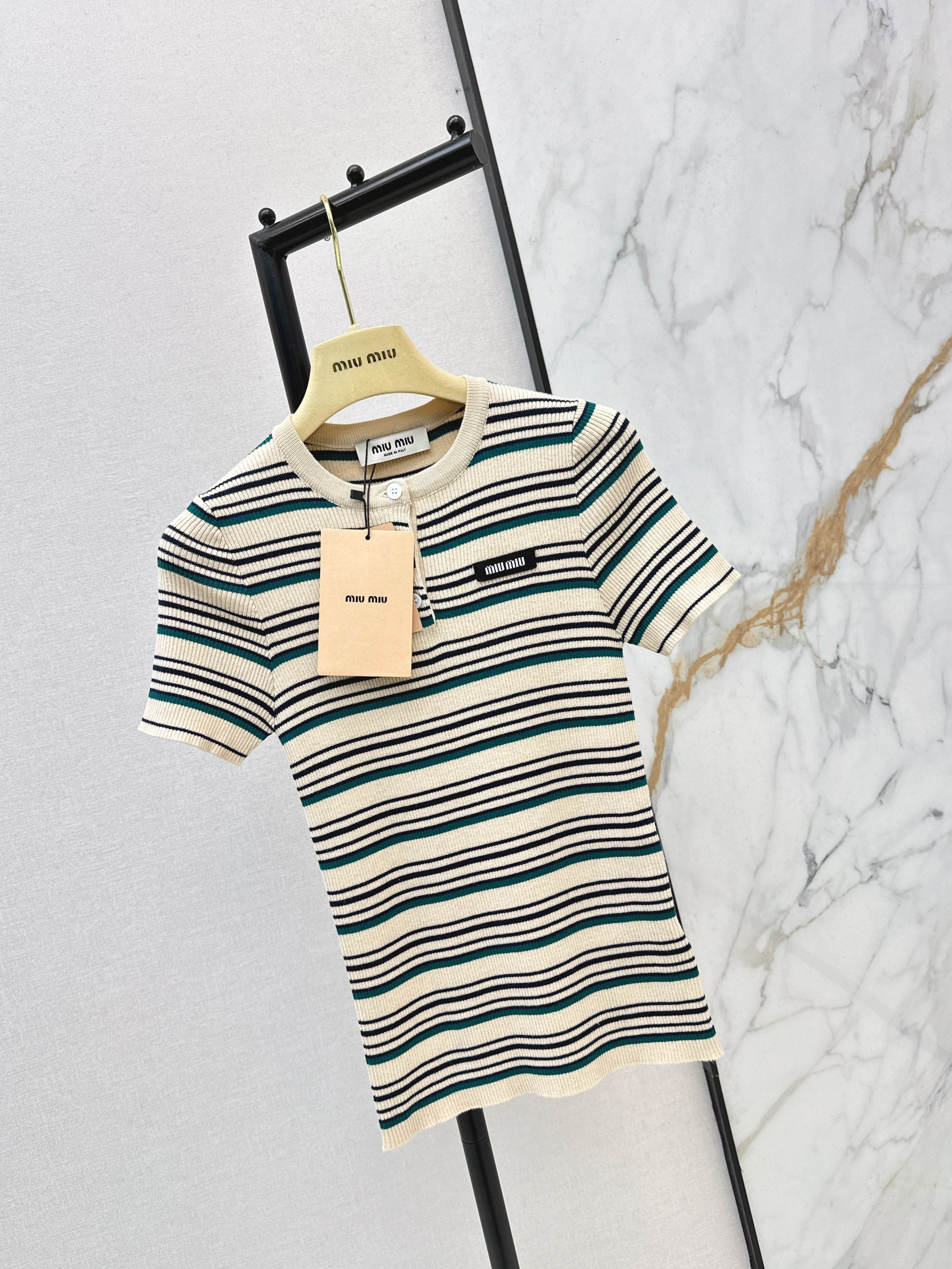 Miu 26ss stripe knitwear