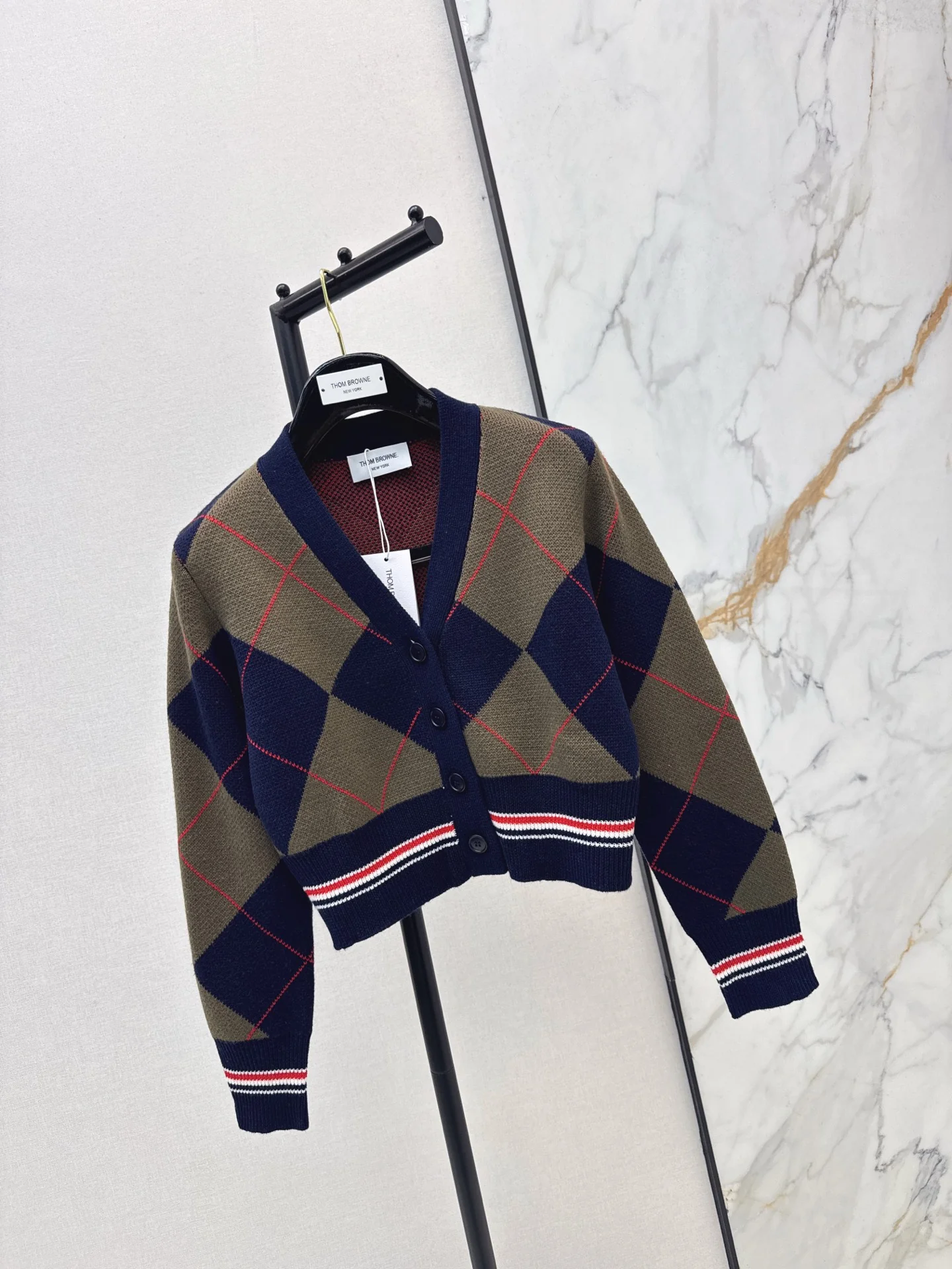 Thom 25fw plaid cardigan