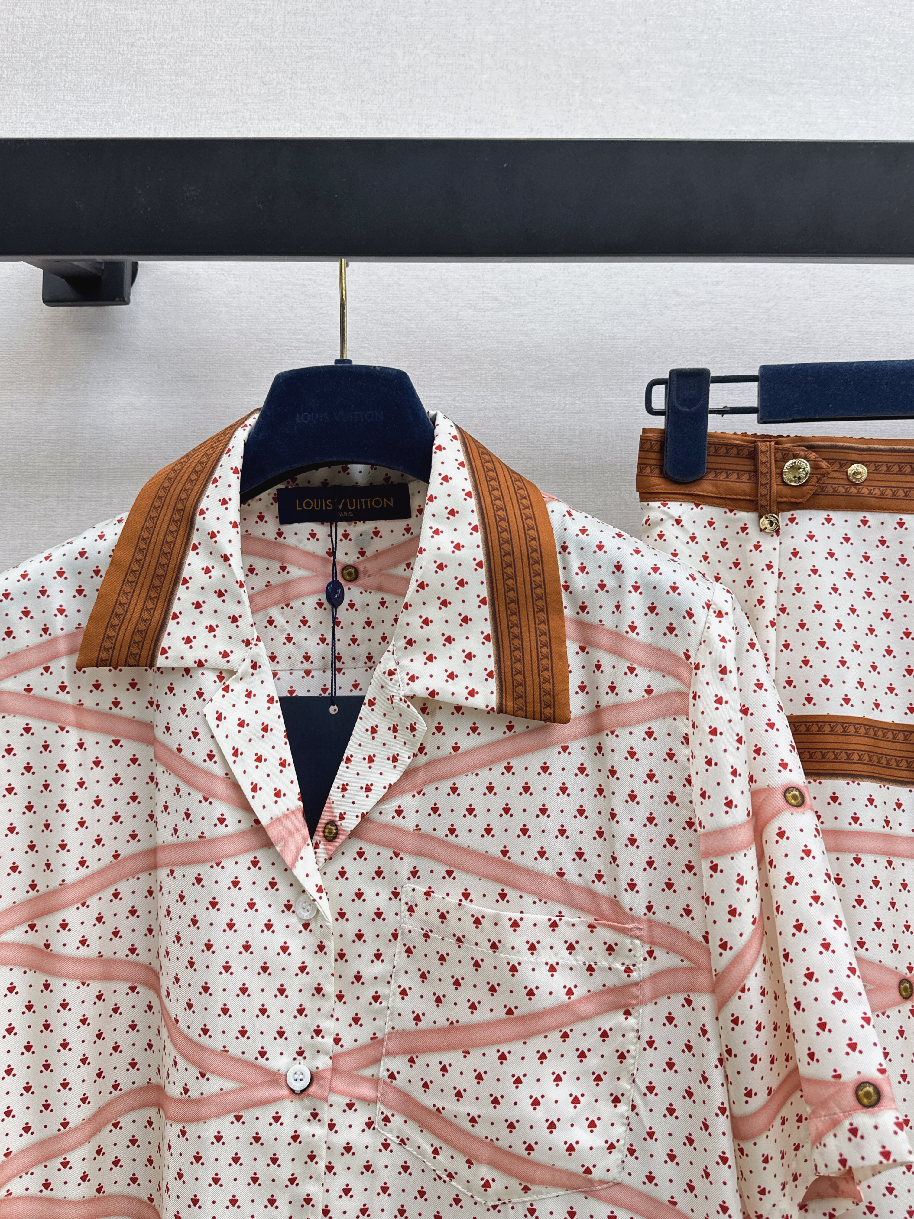 Loui 26ss print silk outfit sets