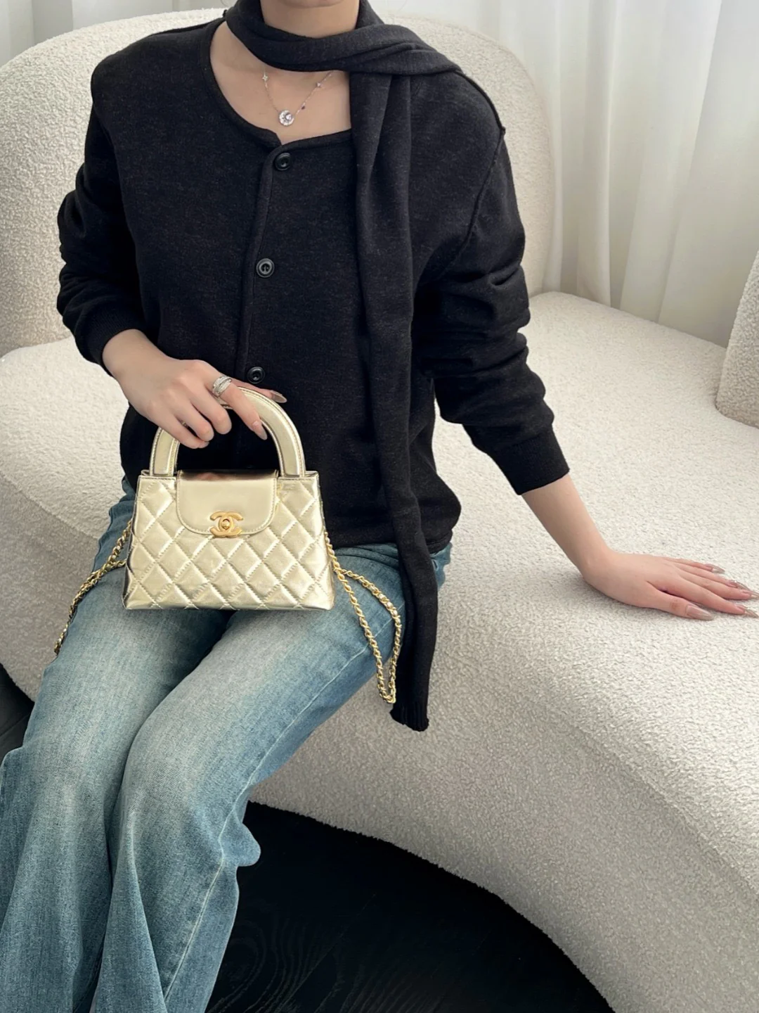 Chan 25A kelly bag with chain