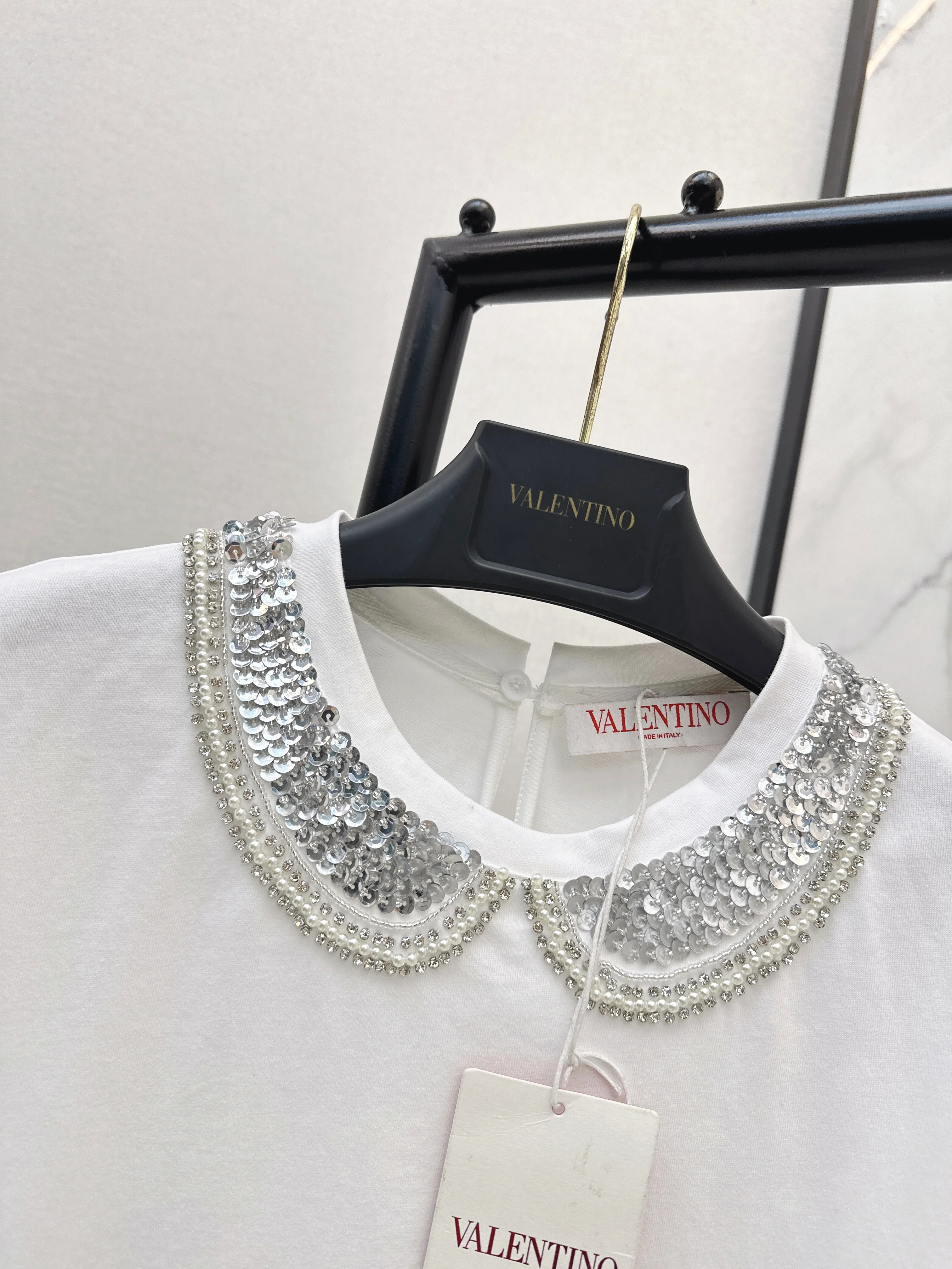 Valen 26ss embroidery sequins t-shirts