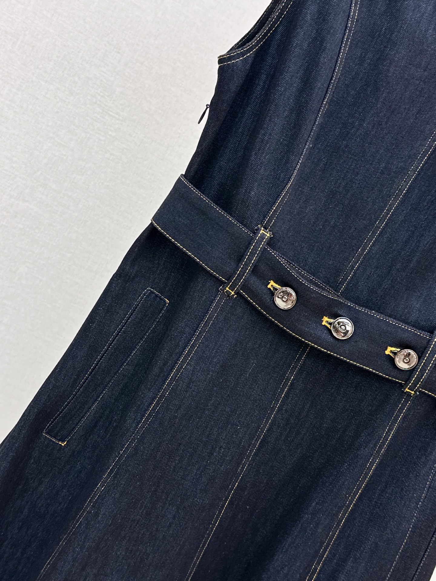 Brun 26ss sleeveless denim dress
