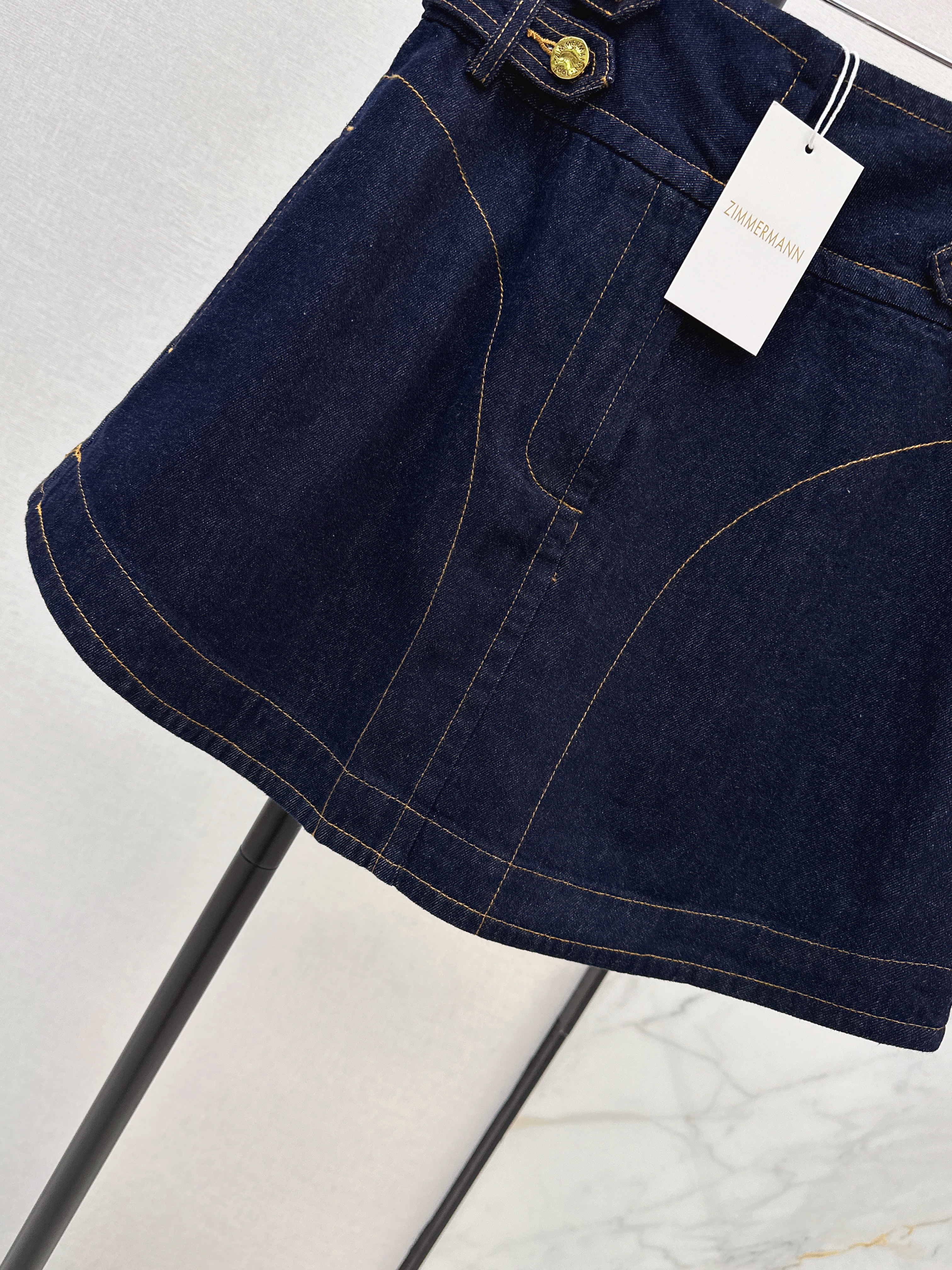 Zimm 26ss A-line denim skirt