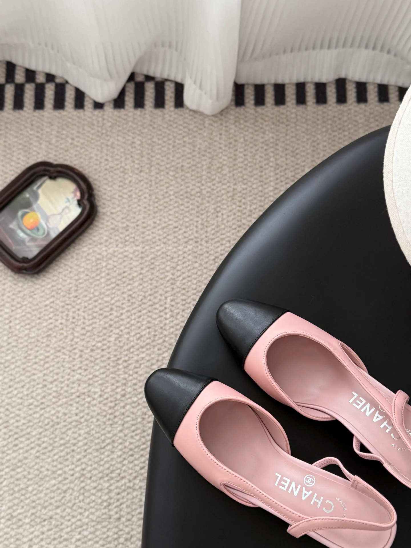 Chan 25fw slingback chunky heels