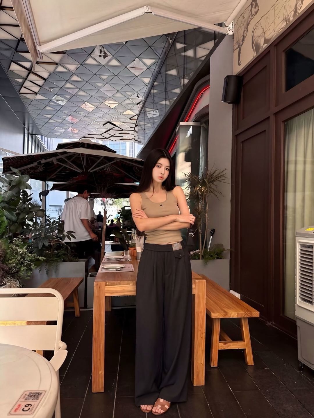 Loe 26ss straight-leg pants