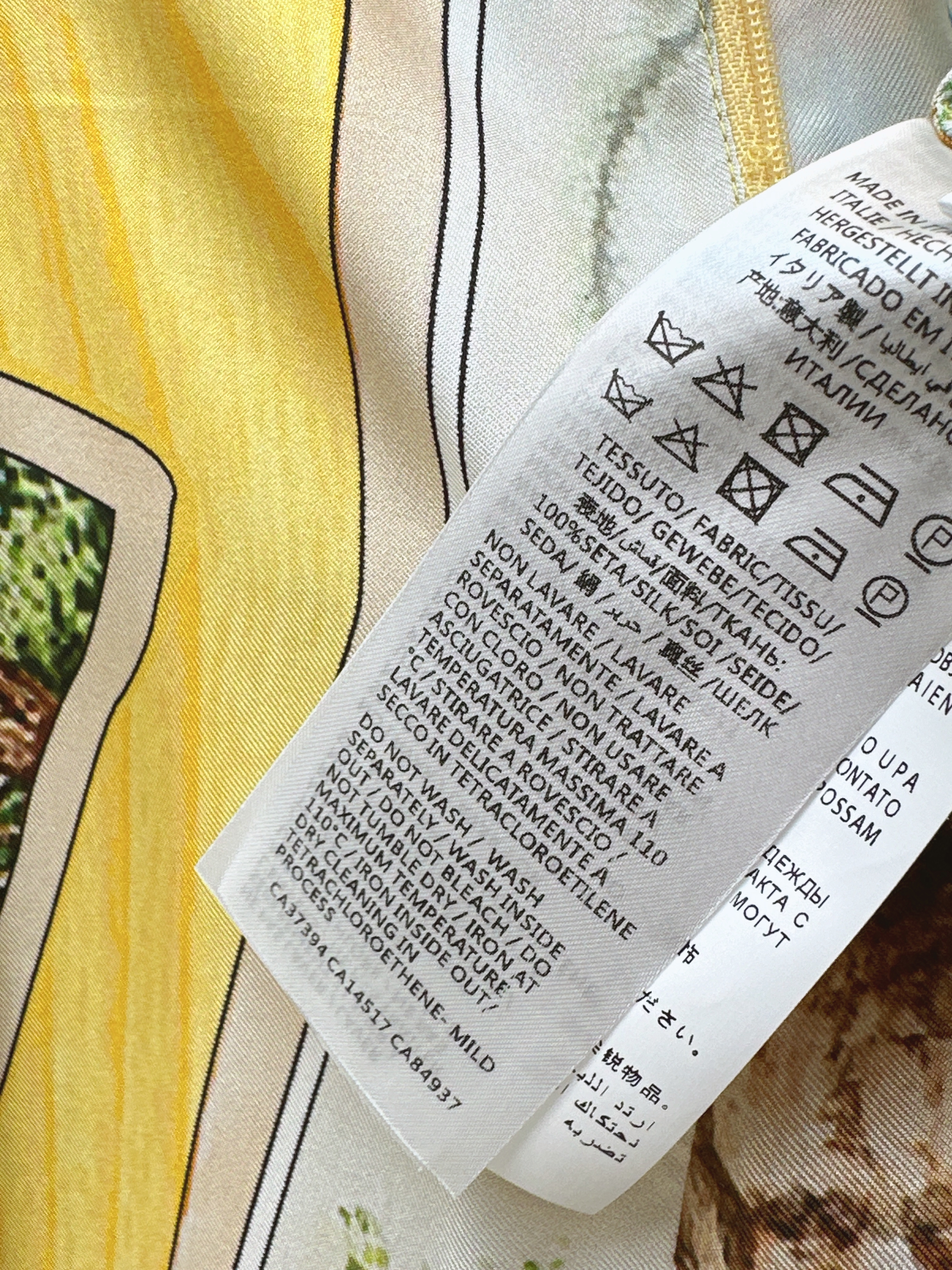 Guc 26ss silk print pants