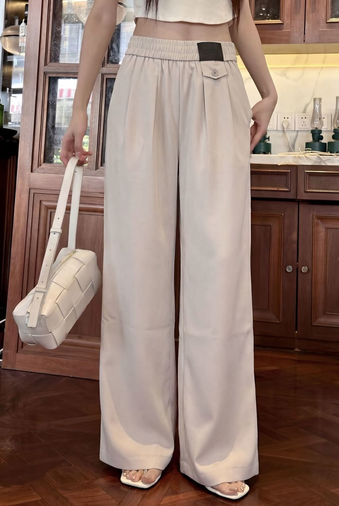 Loe 26ss straight-leg pants