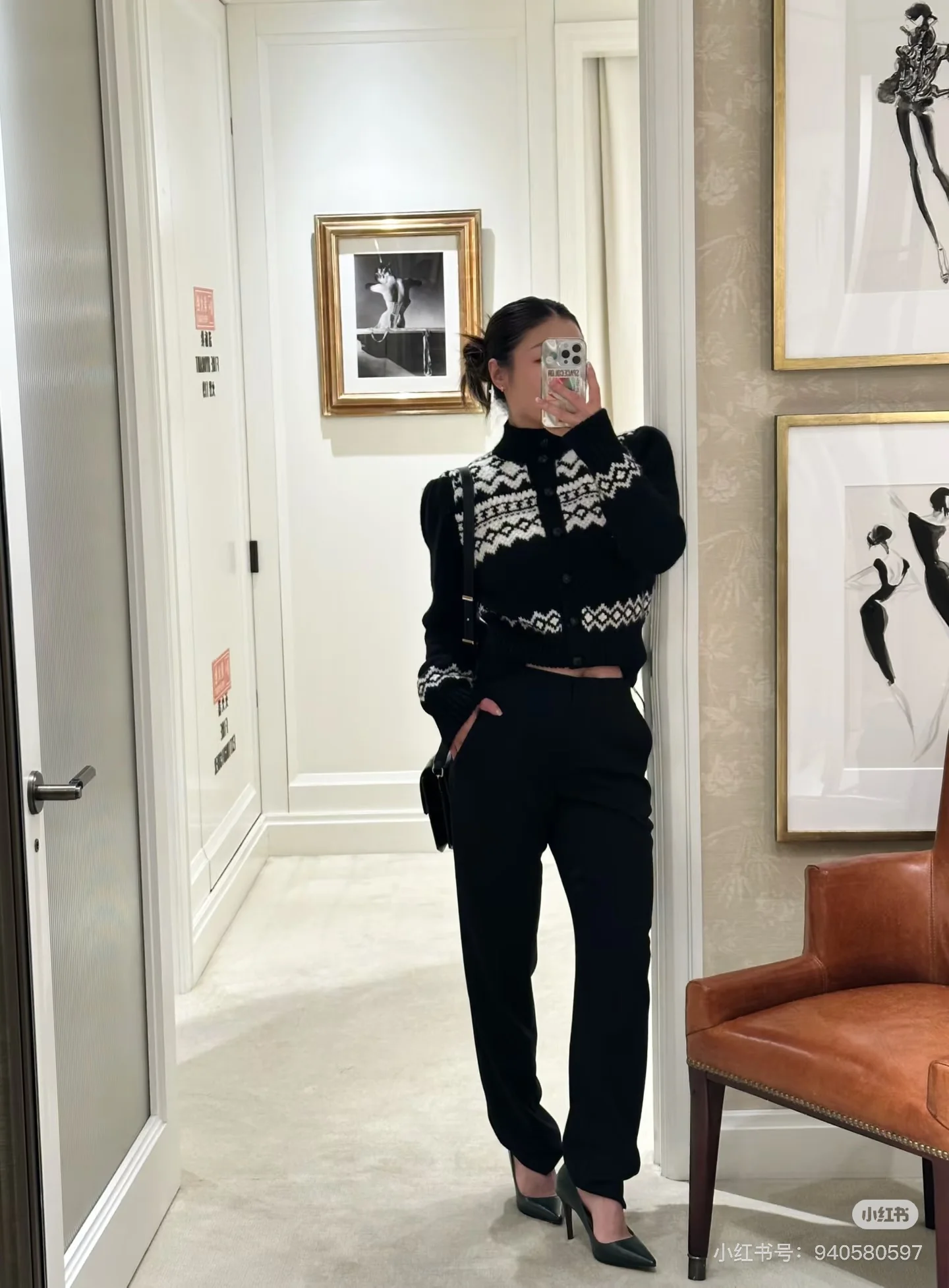 Ralp 26ss fair isle knit cardigan