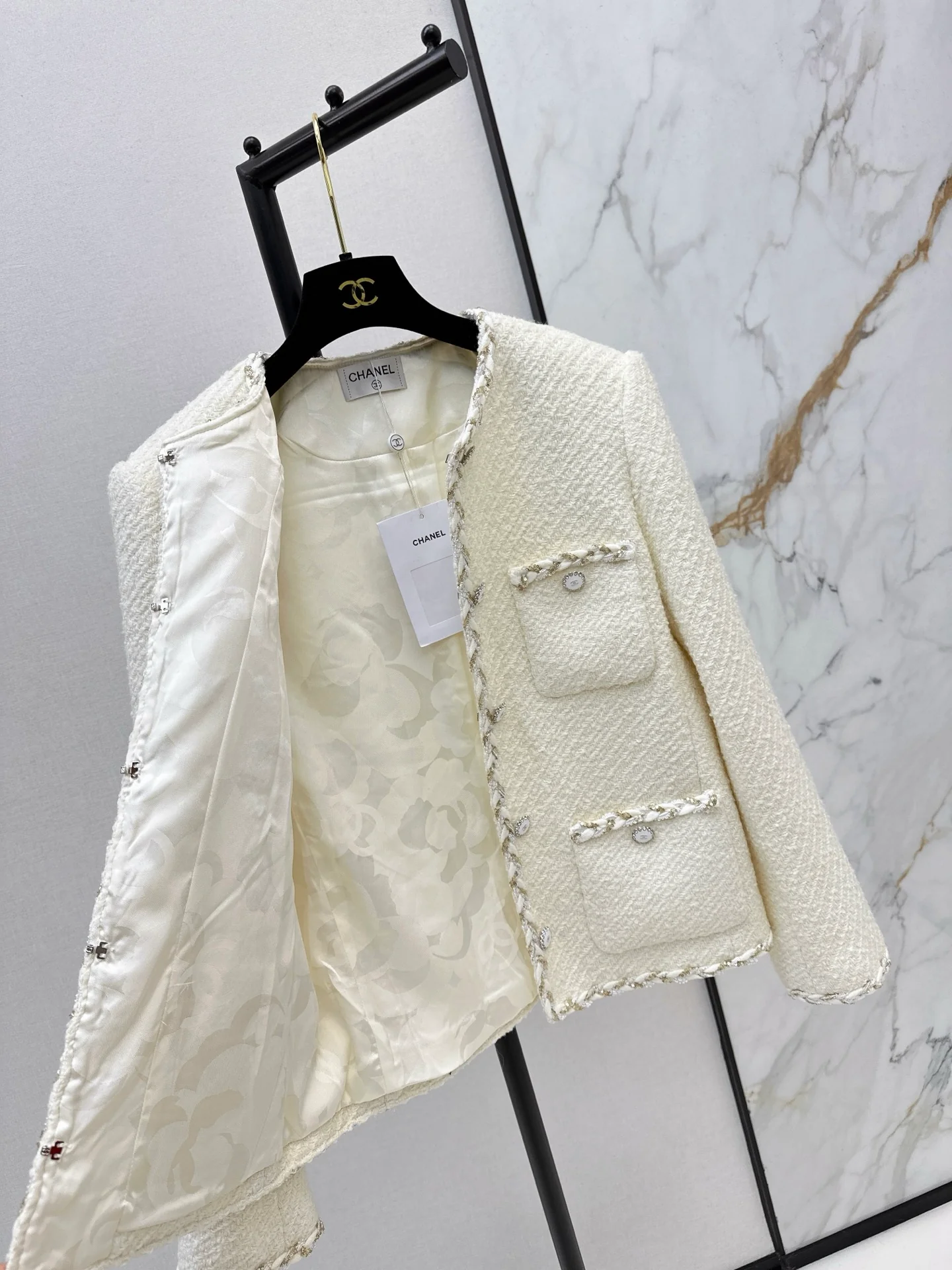 Chan 26ss woven tweed jacket