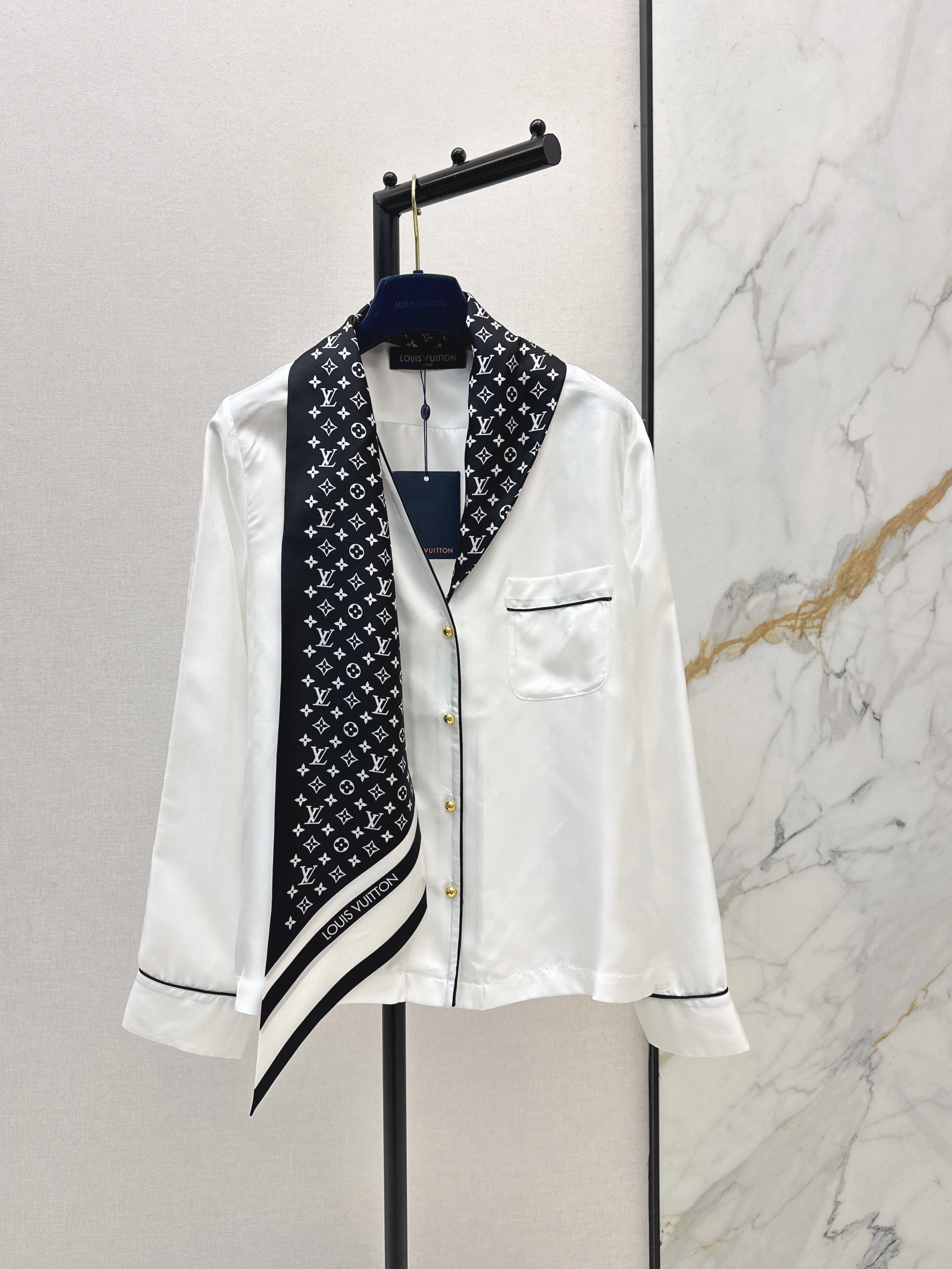 Louis 26ss print silk shirts