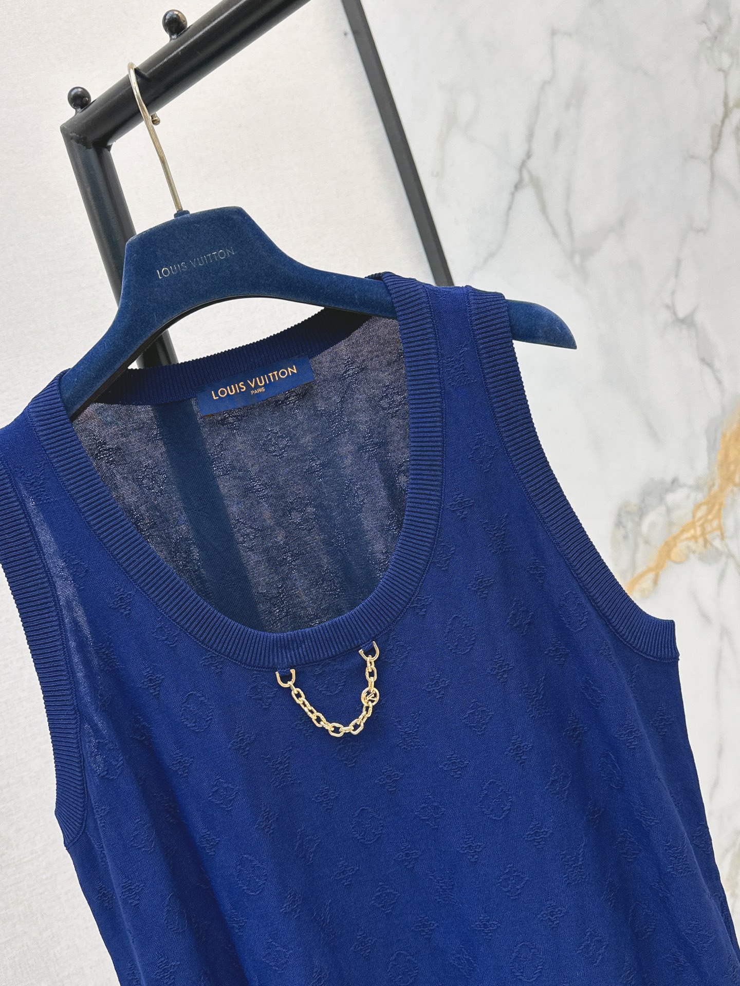 Loui 26ss jacquard knit vest