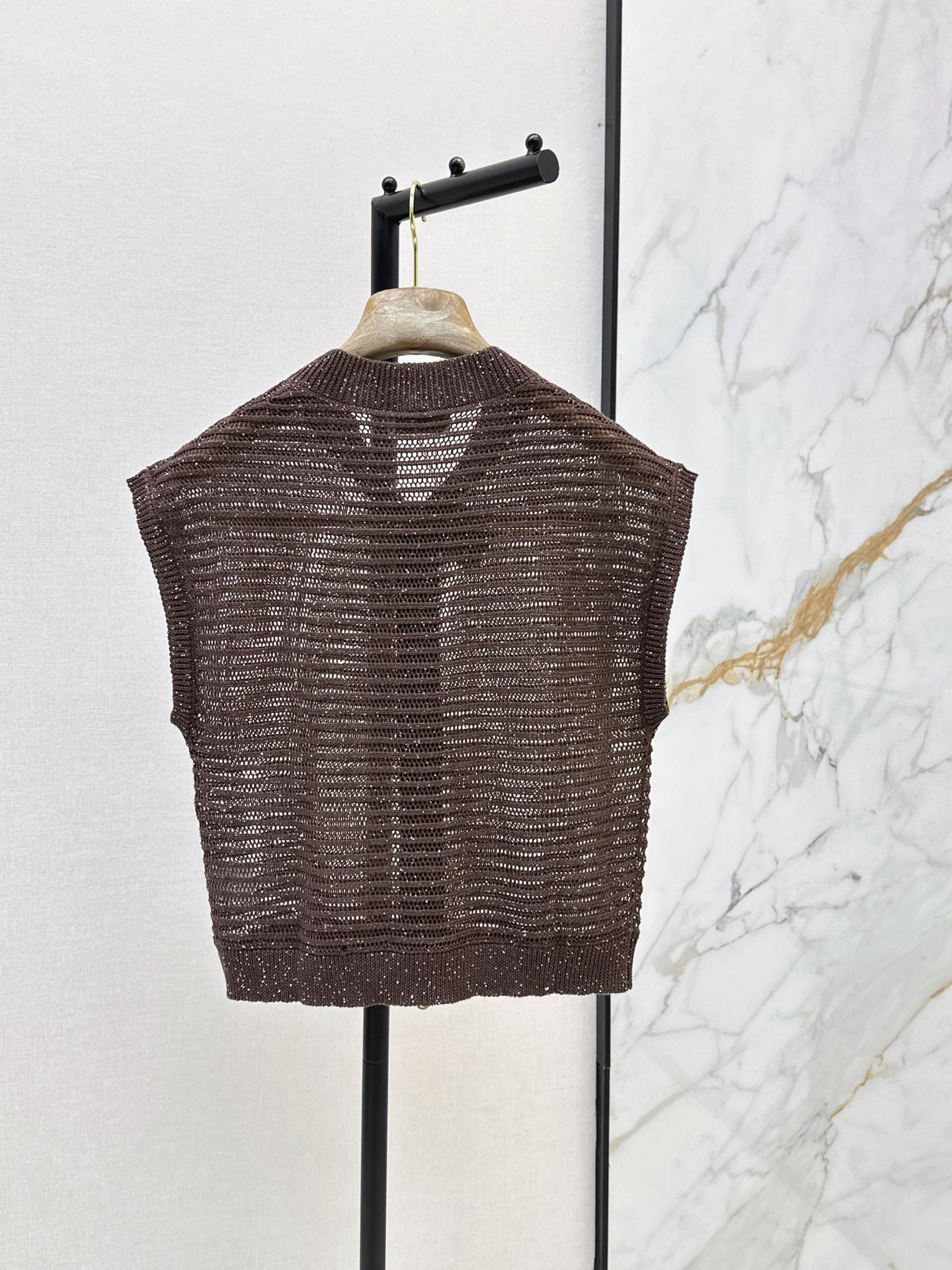 Brun 26ss sleeveless knit cardigan