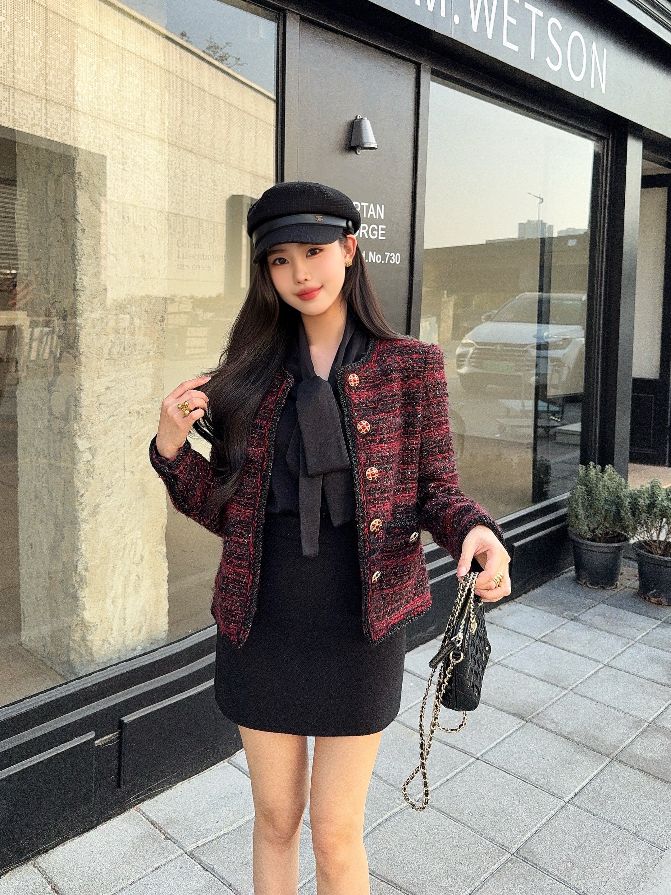 Chan 26ss woven tweed jacket