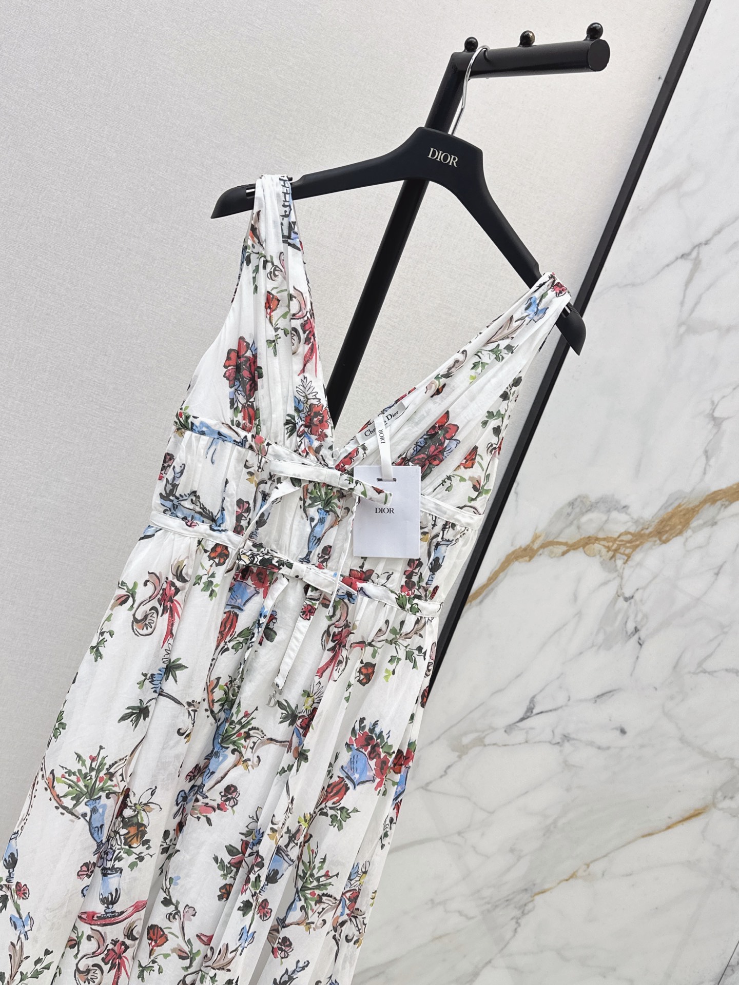 CD 26ss v-neck print dress
