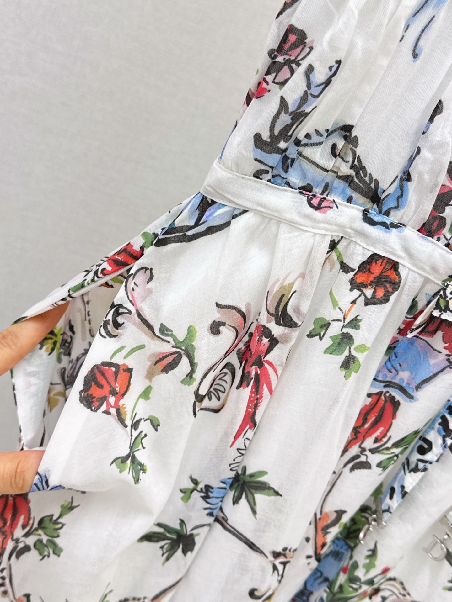 CD 26ss v-neck print dress
