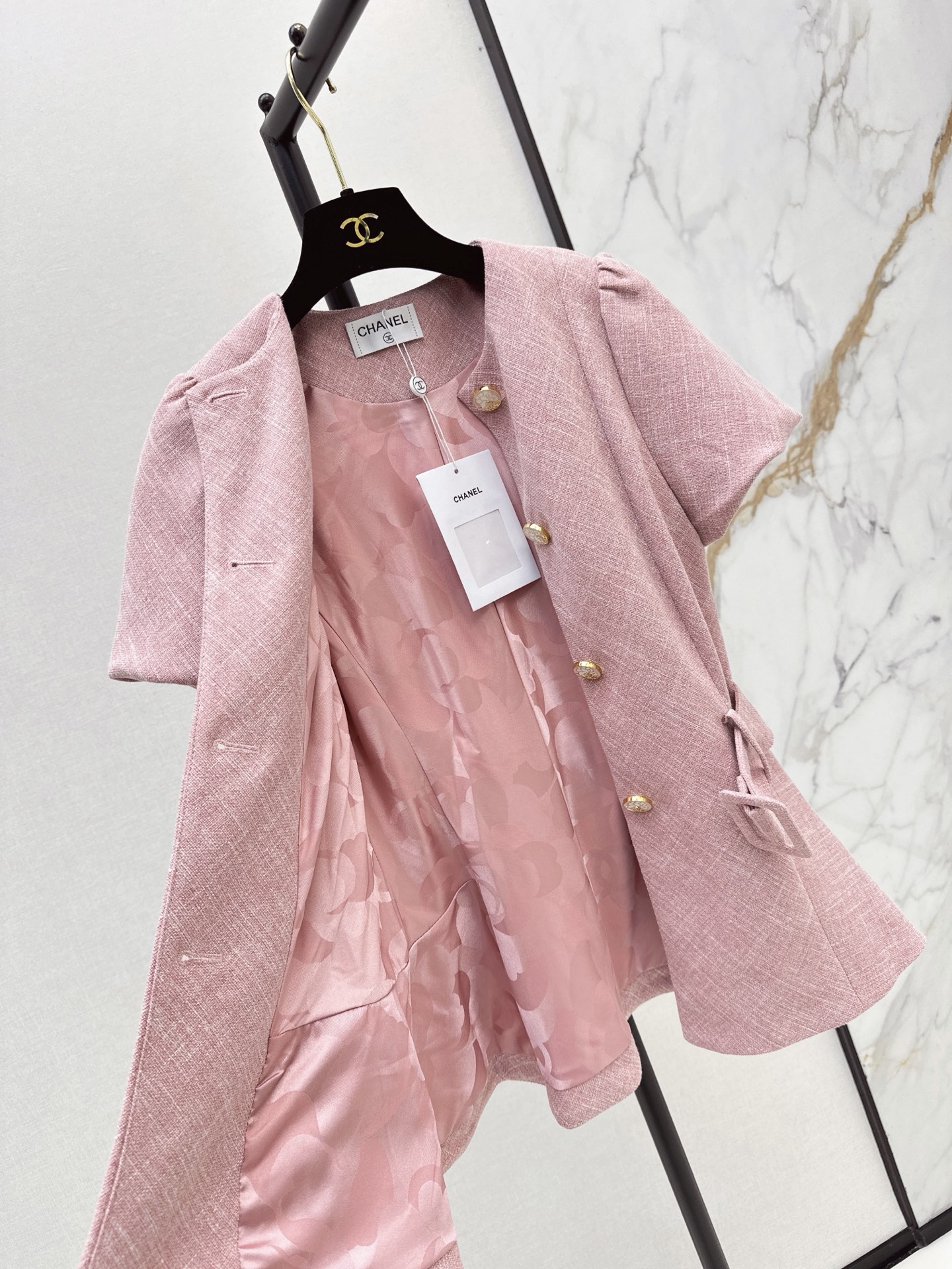 Chan 26ss belted woven jacket