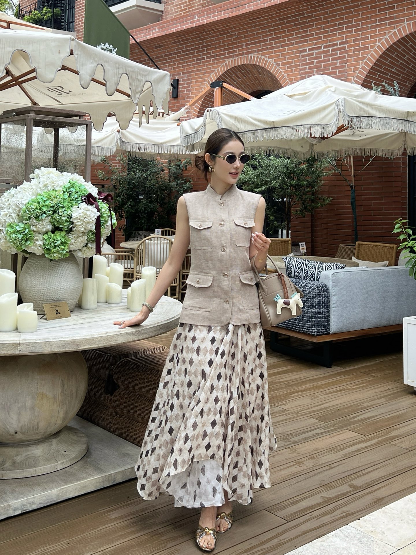 Ralp 26ss check print skirt