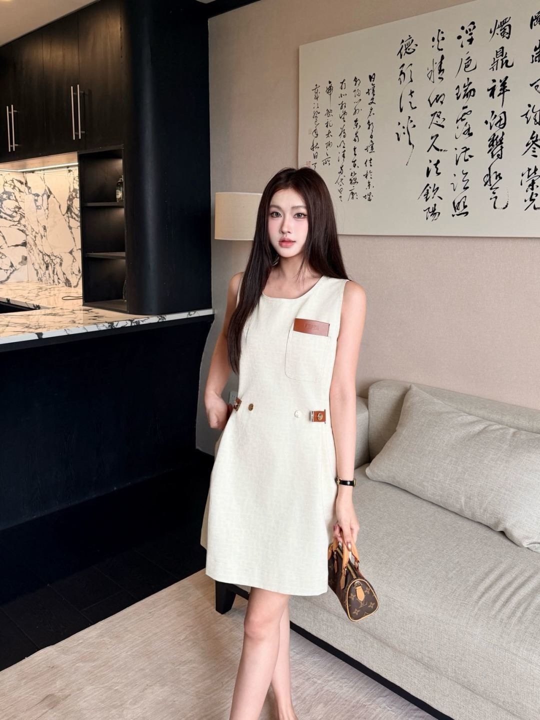 Fen 26ss sleevelesss dress