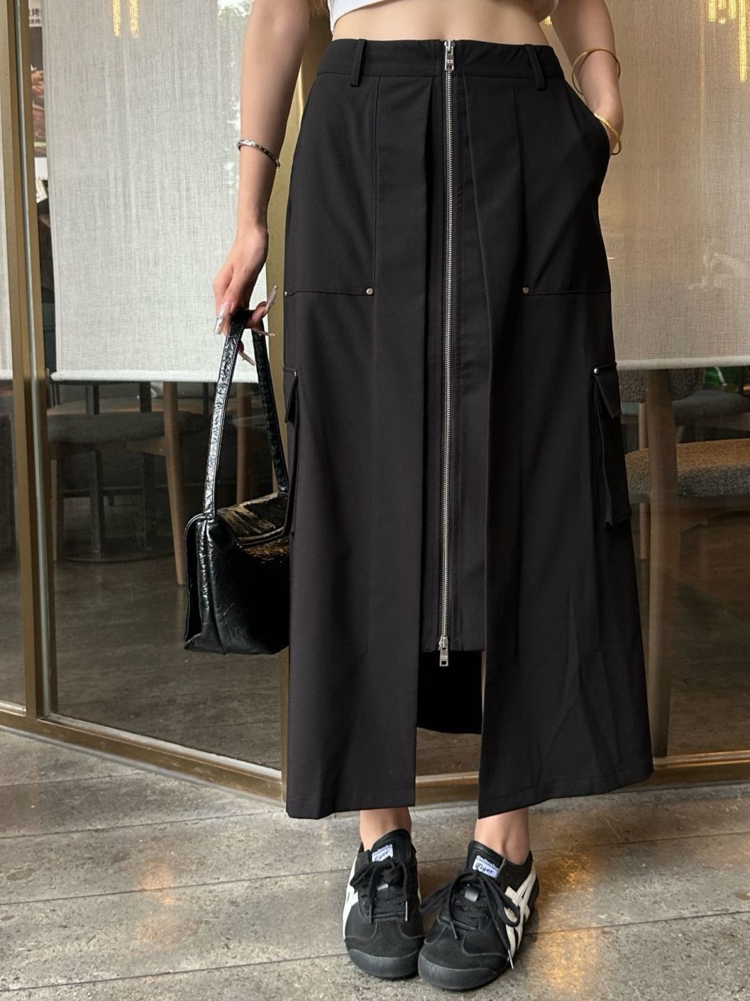 Pra 26ss zip-up skirt