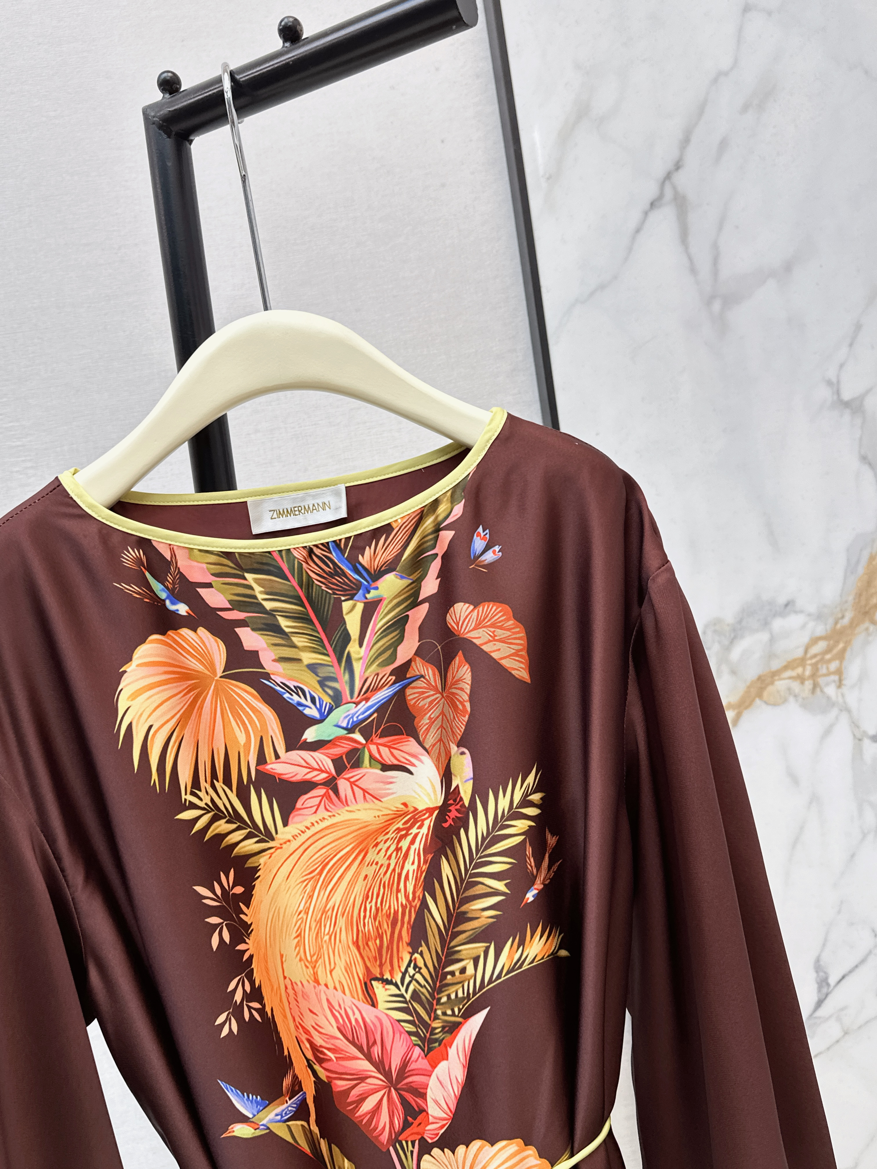 Guc 26ss print silk dress